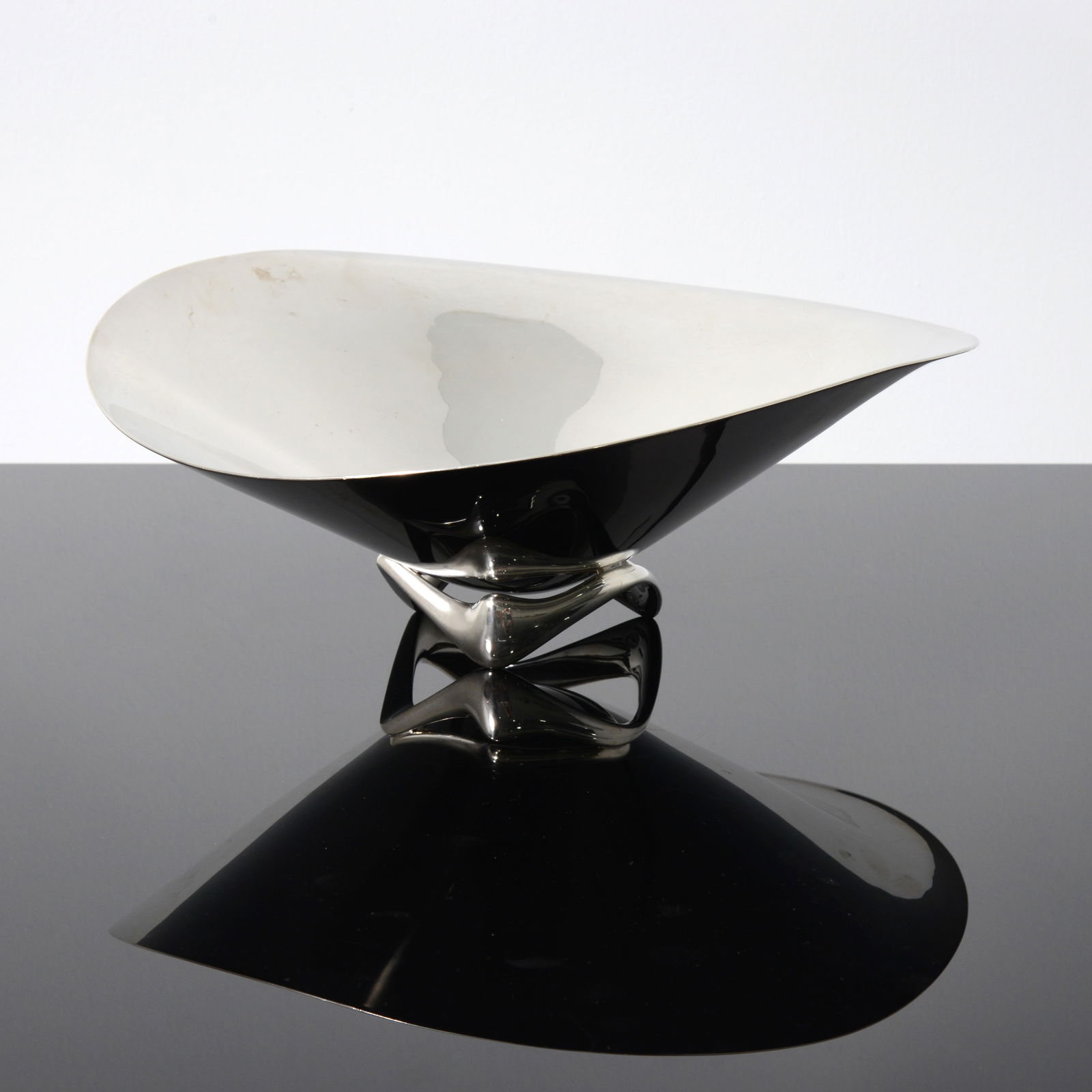 Large Henning Koppel Sterling Silver Center Bowl, 15.75"W: Artist/Designer; Manufacturer: Henning Koppel (Danish, 1918-1981); Georg Jensen (Denmark)Marking(s); notes: signed, sterling imprint, marking(s)Materials: sterling