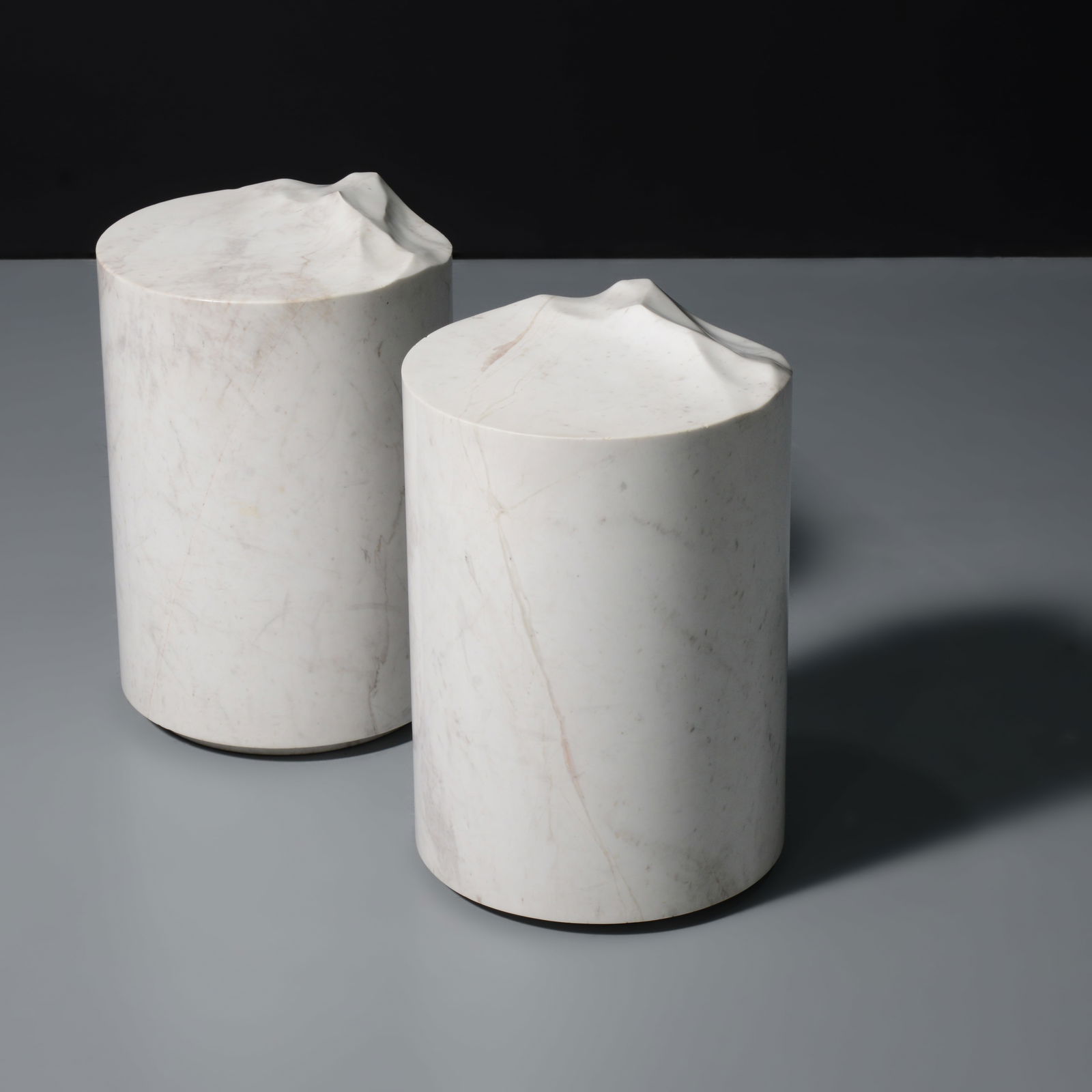 Pair of Mathieu Lehanneur OCEAN MEMORIES Marble Occasional Tables (1 of 7)