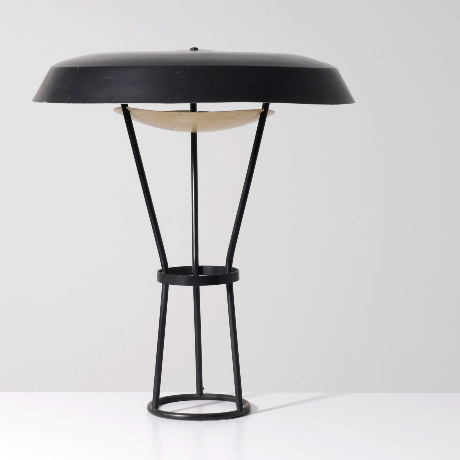 Large Table Lamp, Manner of Gino Sarfatti: Artist/Designer; Manufacturer: Gino Sarfatti, manner ofMarking(s); notes: no marking(s) apparentMaterials: enameled metal, micaDimensions (H, W, D): 