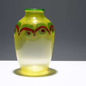 Anzolo Fuga PAVONE / MURRINE INCATENATE Series Vase, 12.75"H, Murano