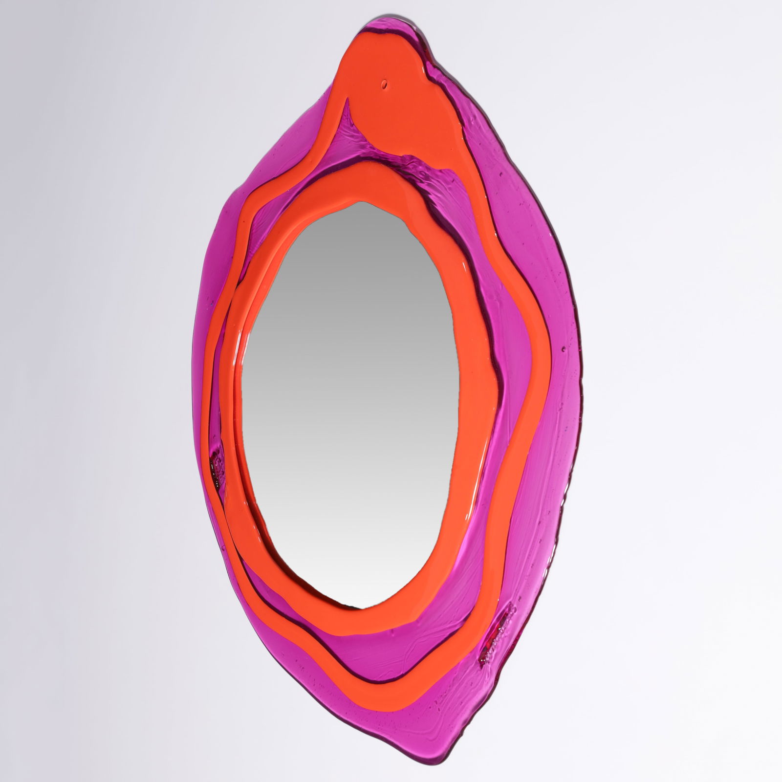 Gaetano Pesce Mirror: Artist/Designer; Manufacturer: Gaetano Pesce (Italian, 1939-2024); Fish Design (Italy)Marking(s); notes: Fish Design stamp, marking(s); 2021Materials: hard res