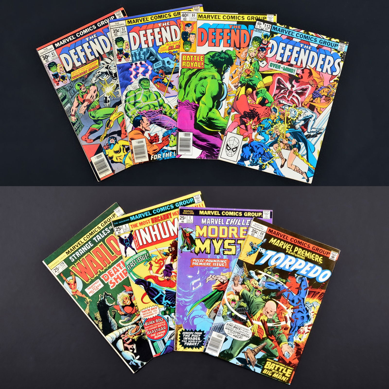 8 Marvel Comics, Various: Artist/Designer; Manufacturer: Diana Albers, Brent Anderson, Rich Buckler, Janine Casey, Chris Claremont, Dave Cockrum, John Costanza, Dan Crespi, J. M. DeMatteis, Danny Fingeroth, Keit