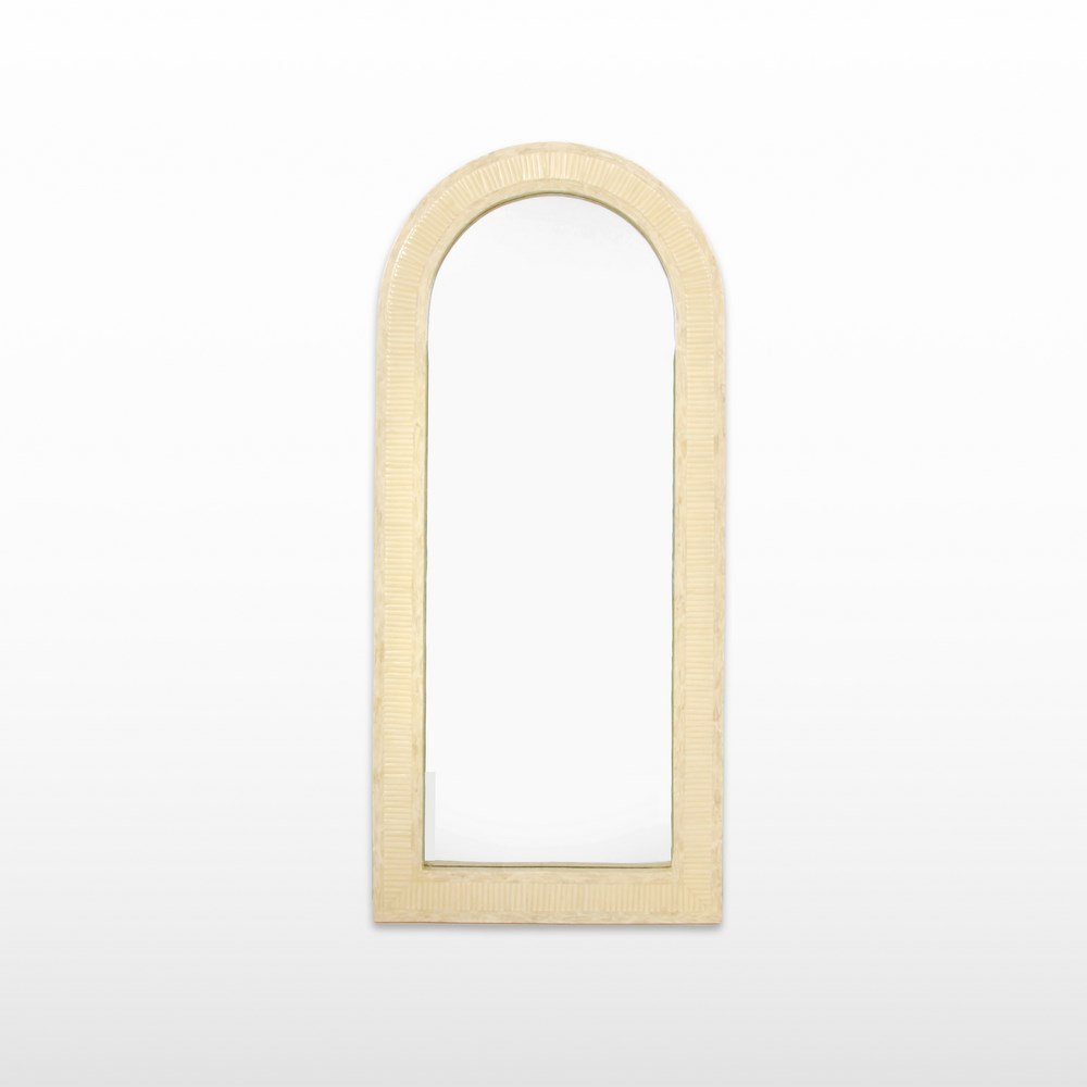 Large Enrique Garcez Mirror: Designer & Manufacturer: Enrique Garcez Markings: marked Country of Origin & Materials: Colombia; mirror, other Additional Information & Circa: Large mirror by Enrique Garcez and in the manner of Karl