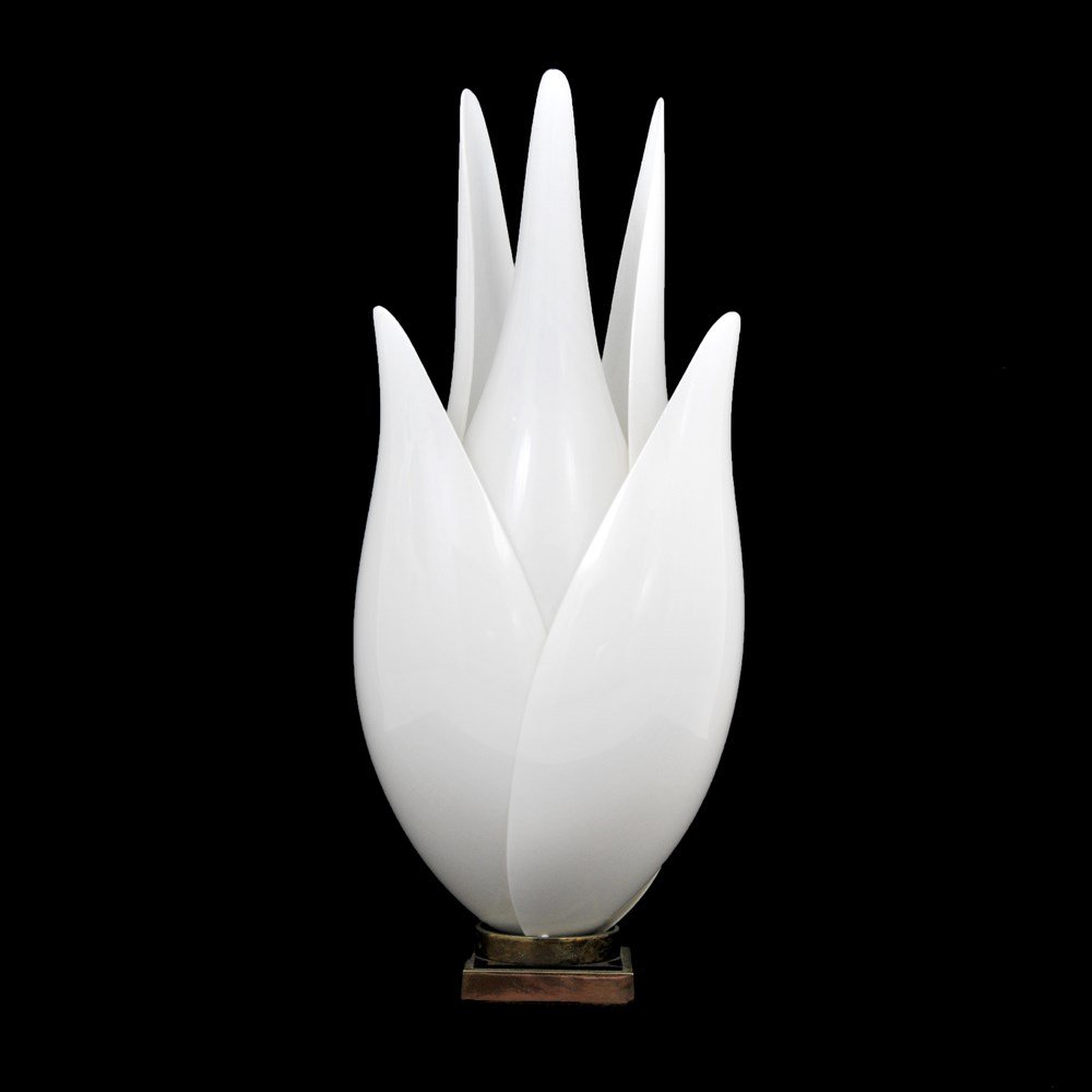 Large Rougier "Tulip" Lamp: Designer & Manufacturer: Rougier Markings: marked Country of Origin & Materials: Canada; acrylic, metal Additional Information & Circa: Large "Tulip" lamp by Rougier; c. 1975 (Key Word Search: James M