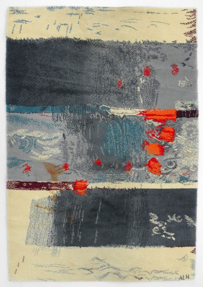 Arne L. Hansen "Wintertime" Rug: Designer & Manufacturer: Arne L. Hansen; EGE Axminster A/S Markings: marked Country of Origin & Materials: Denmark; wool Additional Information & Circa: "Wintertime" wool rug by Arne L. Hansen; 20th C
