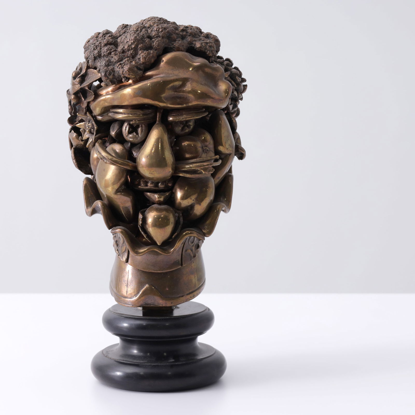 Large Miguel Berrocal OMAGGIO AD ARCIMBOLDO Bronze Puzzle Sculpture, 11.75"H (1 of 10)