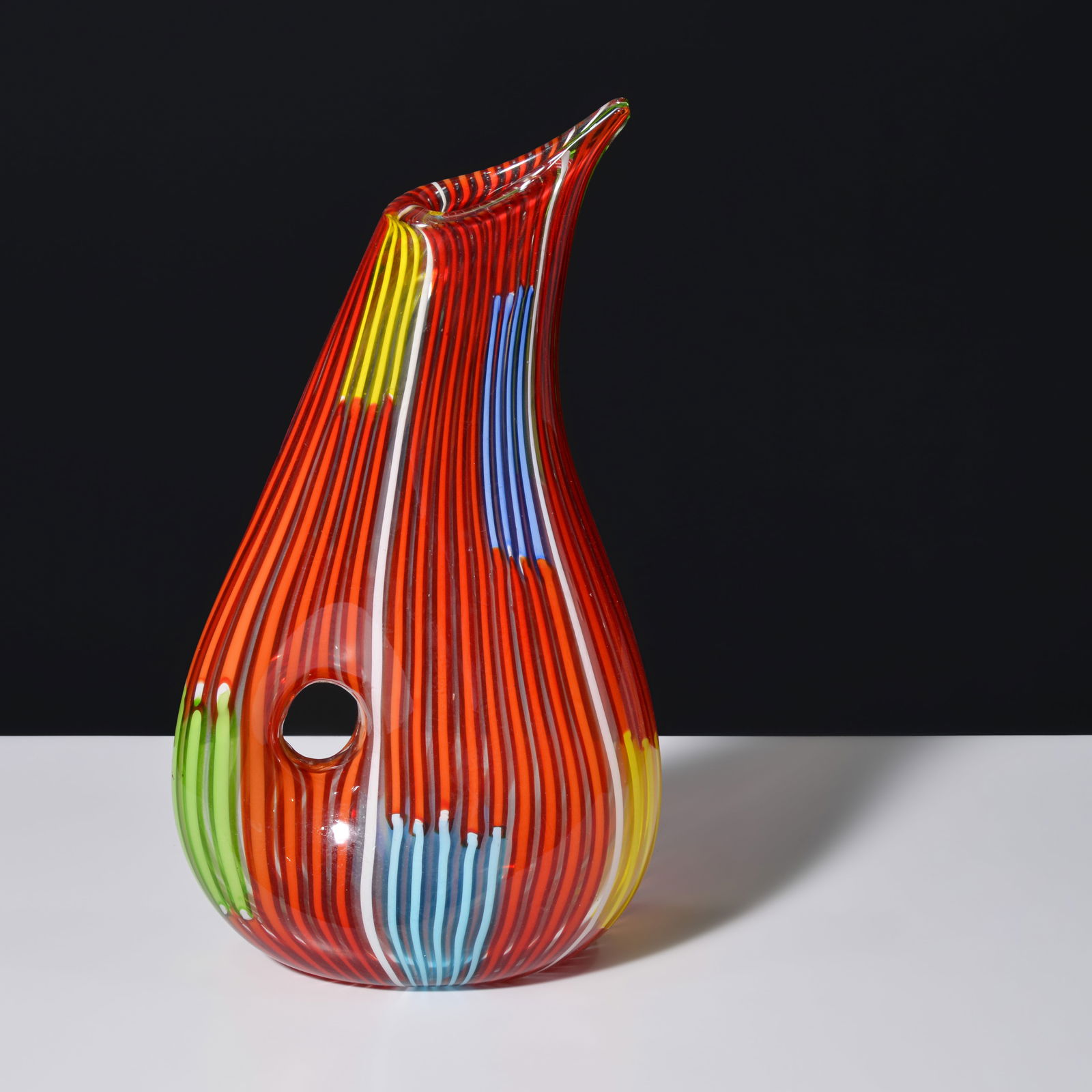 Anzolo Fuga BANDIERE Vase, 18"H, Provenance Lobel Modern, Murano (1 of 11)
