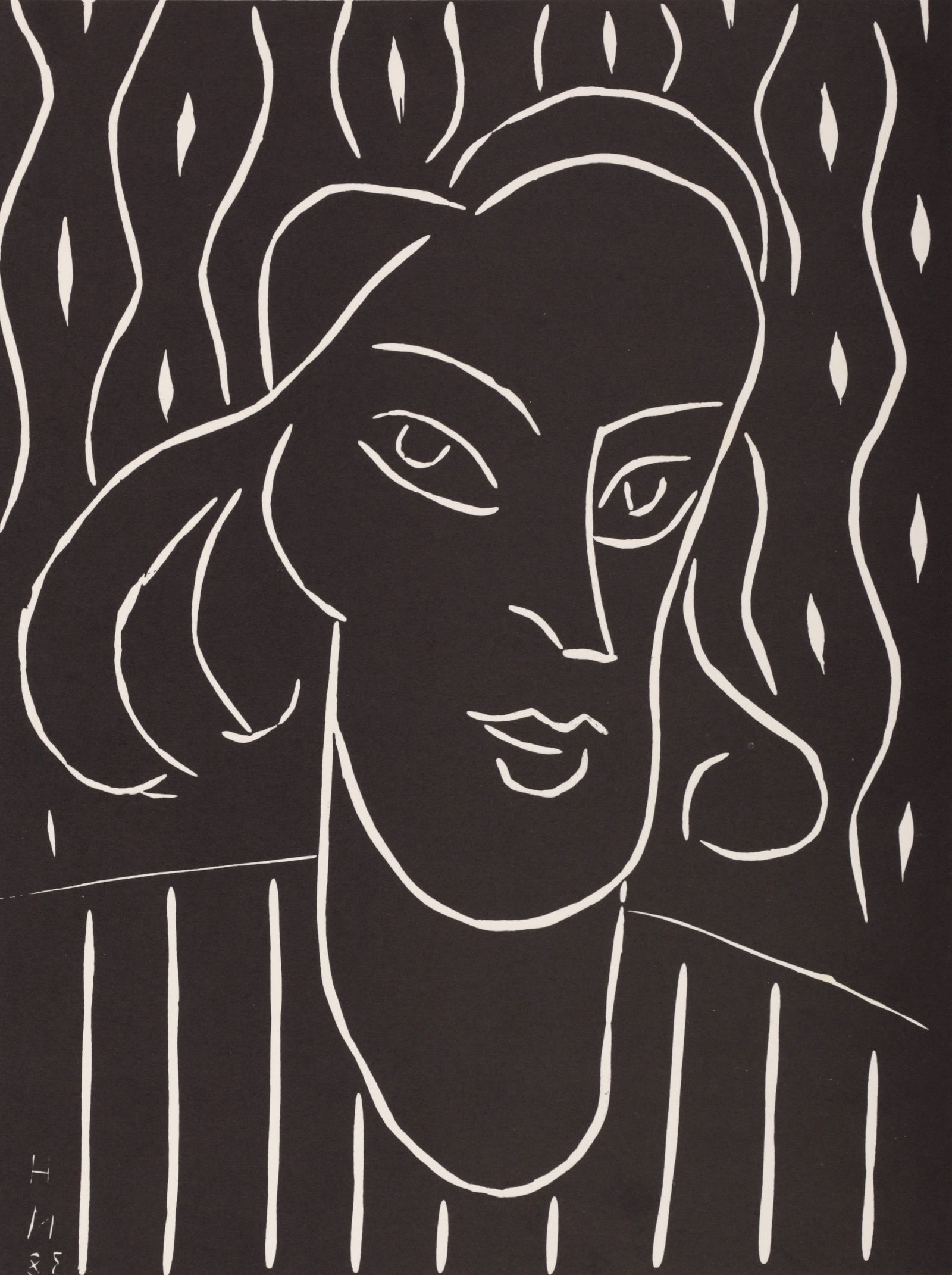 Henri Matisse (After) TEENY Lithograph: Artist/Designer/Manufacturer: Henri Matisse (French, 1869-1954), afterMarking(s); notes: signed in plate, marking(s); from an unknown edition sizeMaterials: offset lithograph on paper<