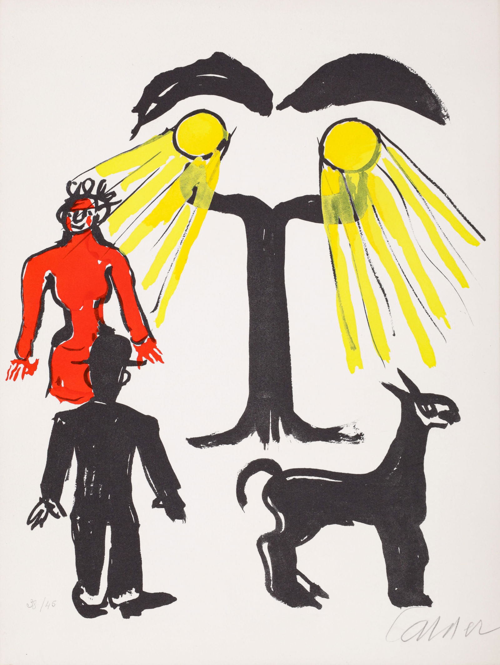 Alexander Calder CINEMA OU HOMMAGE A MAN RAY Lithograph: Artist/Designer/Manufacturer: Alexander Calder (American, 1898-1976)Marking(s); notes: signed; ed. 38/45; 1970<