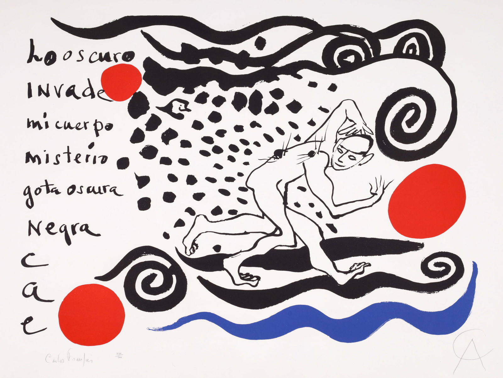 Alexander Calder LO OSCURO INVADE Lithograph (1 of 6)