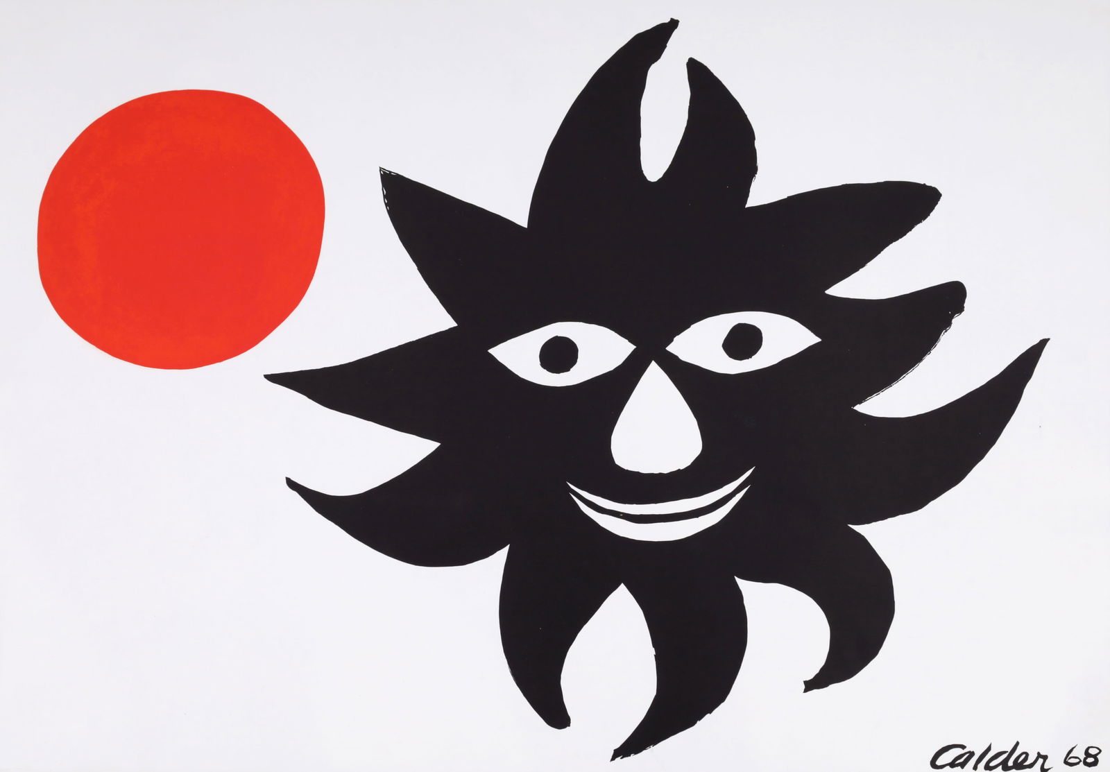 Alexander Calder LUNE ROUGE ET SOLEIL NOIR Lithograph (1 of 4)
