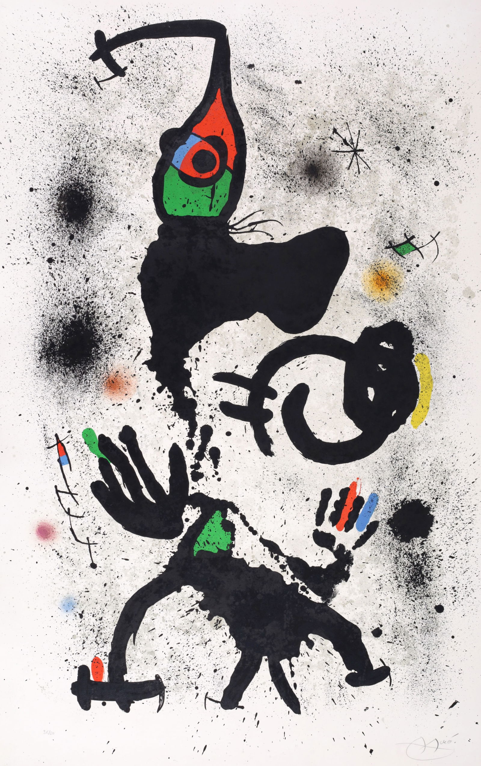 Joan Miro LE PECHEUR D'EPONGES Lithograph (1 of 7)