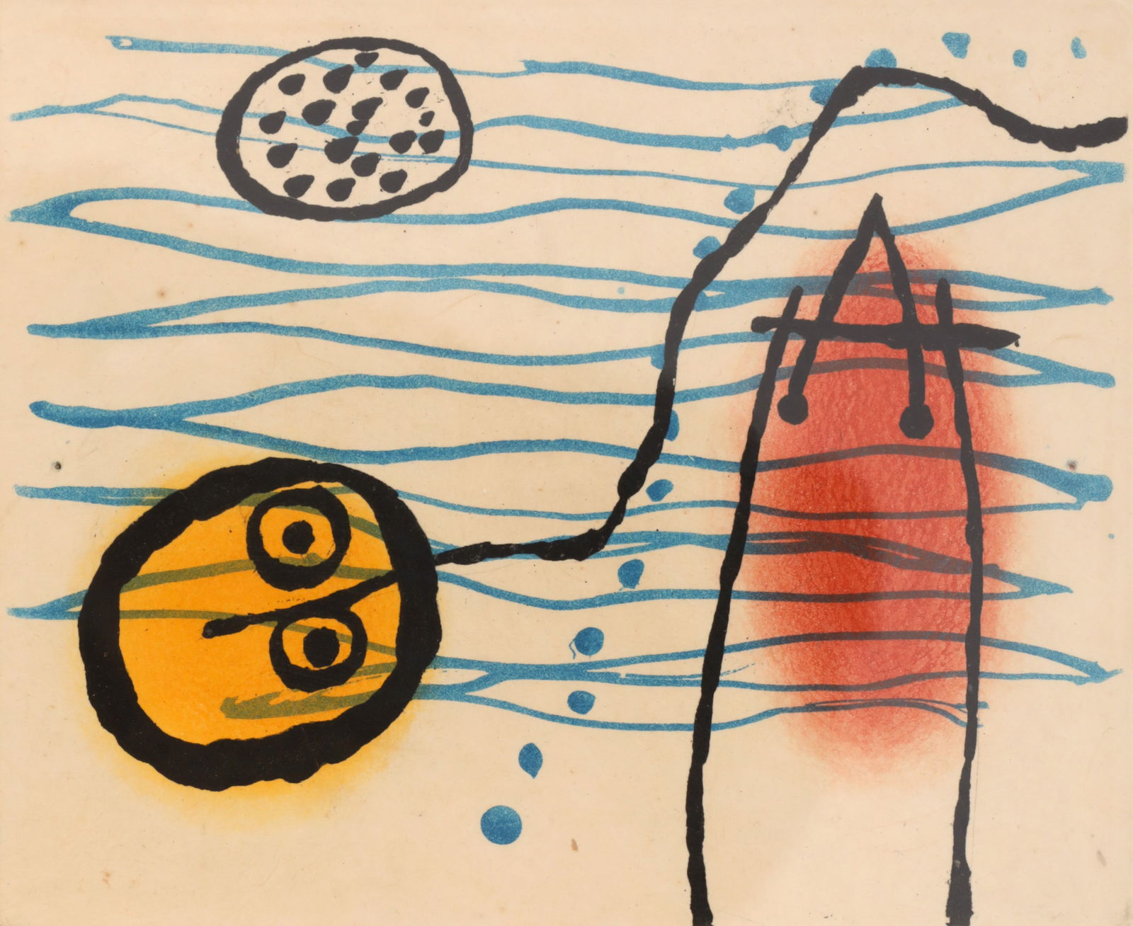 Joan Miro UNTITLED Plate 1 (Suite la Bague d'Aurore) Etching / Aquatint (1 of 8)