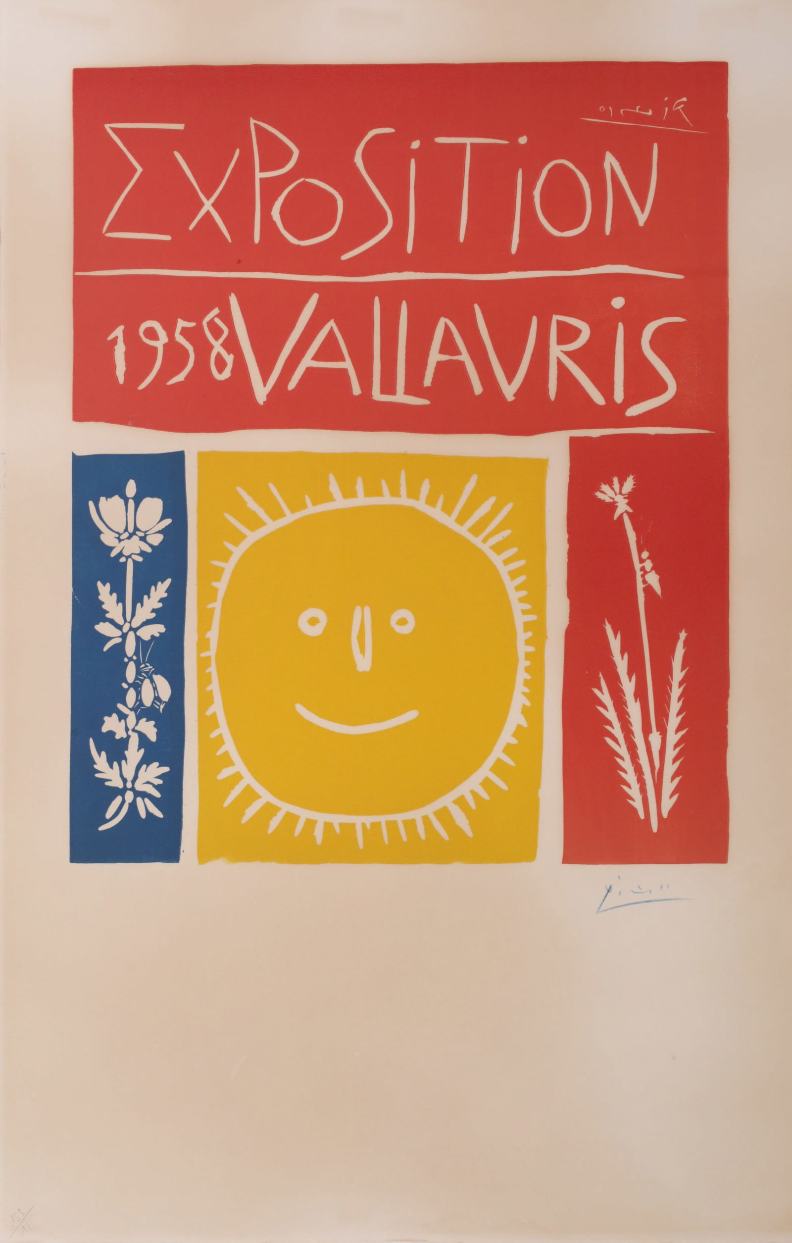 Pablo Picasso EXPOSITION VALLAURIS Linocut Print, 39"H (1 of 8)