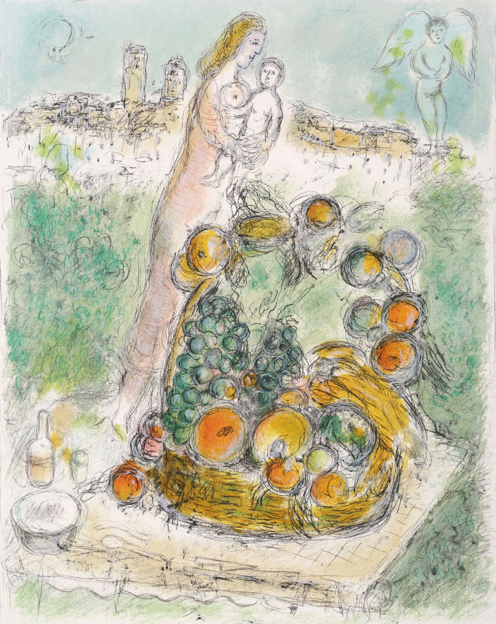 Marc Chagall LA GRANDE CORBEILLE (The Large Basket) Lithograph (1 of 6)