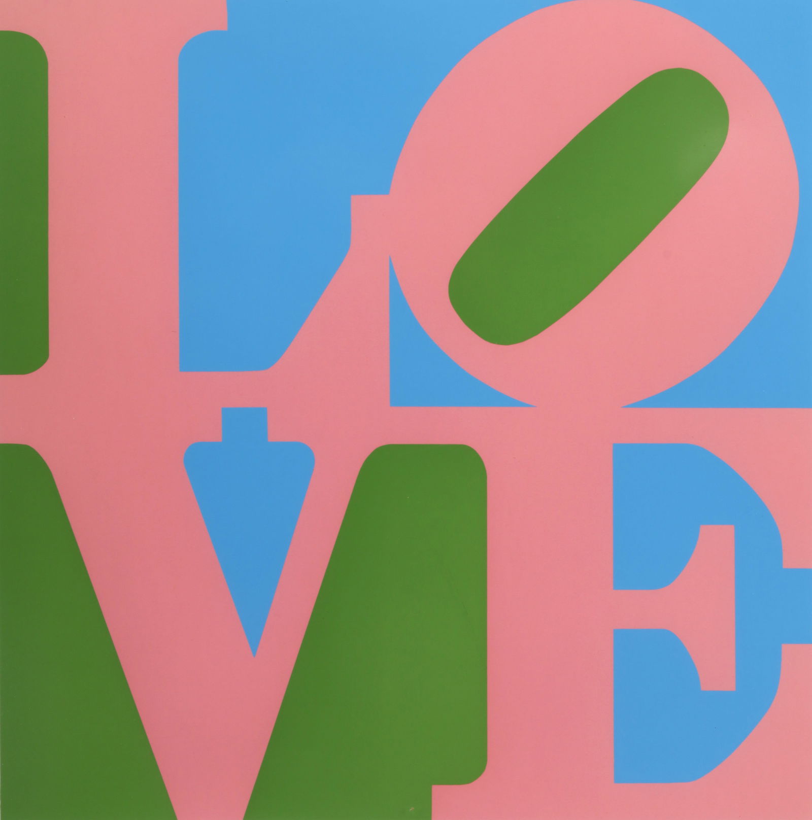 Robert Indiana THE BOOK OF LOVE (Blue Pink Green) Screenprint (1 of 9)