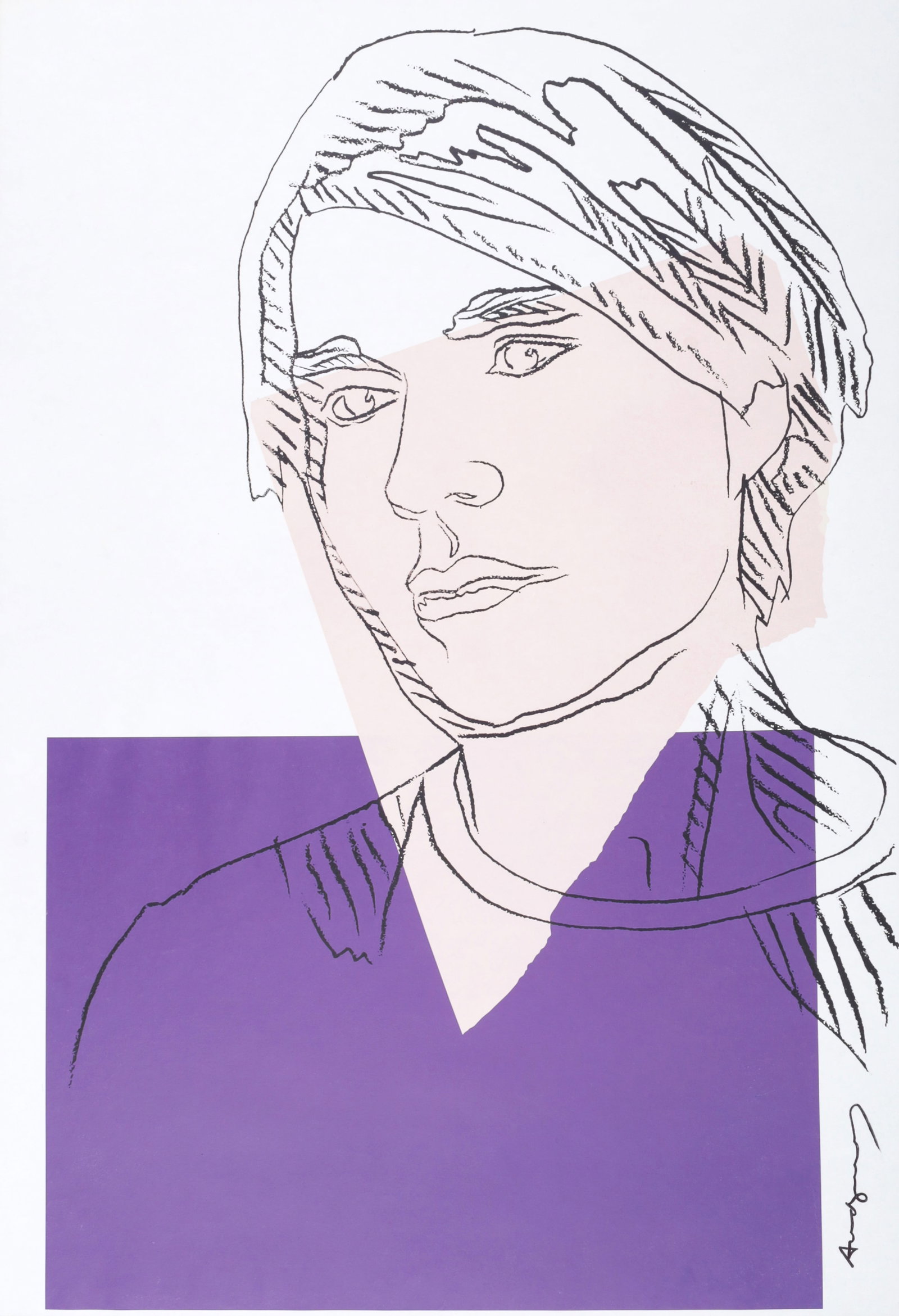 Andy Warhol SELF-PORTRAIT Screenprint: Artist/Designer/Manufacturer: Andy Warhol (American, 1928-1987)Marking(s); notes: signed, from the edition of 300; 1978Materials: screenprint on wallpaperDimensions (H, W