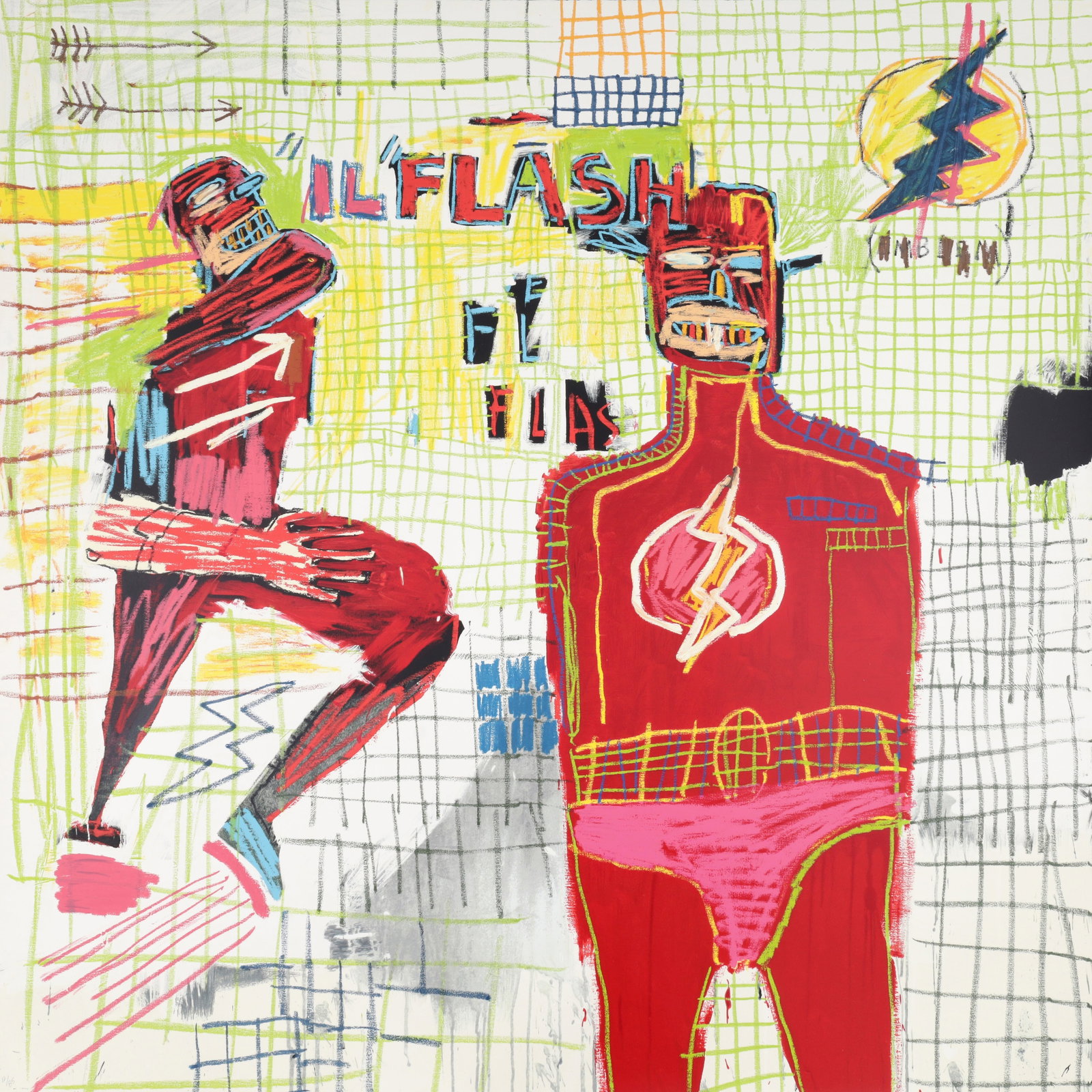 Jean-Michel Basquiat (After) FLASH IN NAPLES Screenprint (1 of 8)