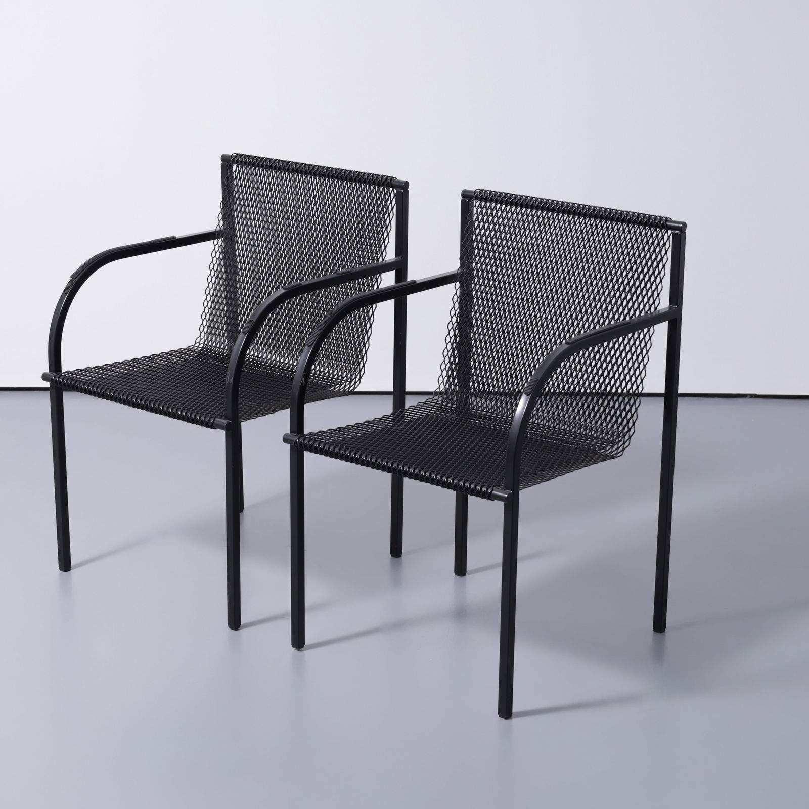 Pair of Shiro Kuramata R401 Arm Chairs (1 of 8)