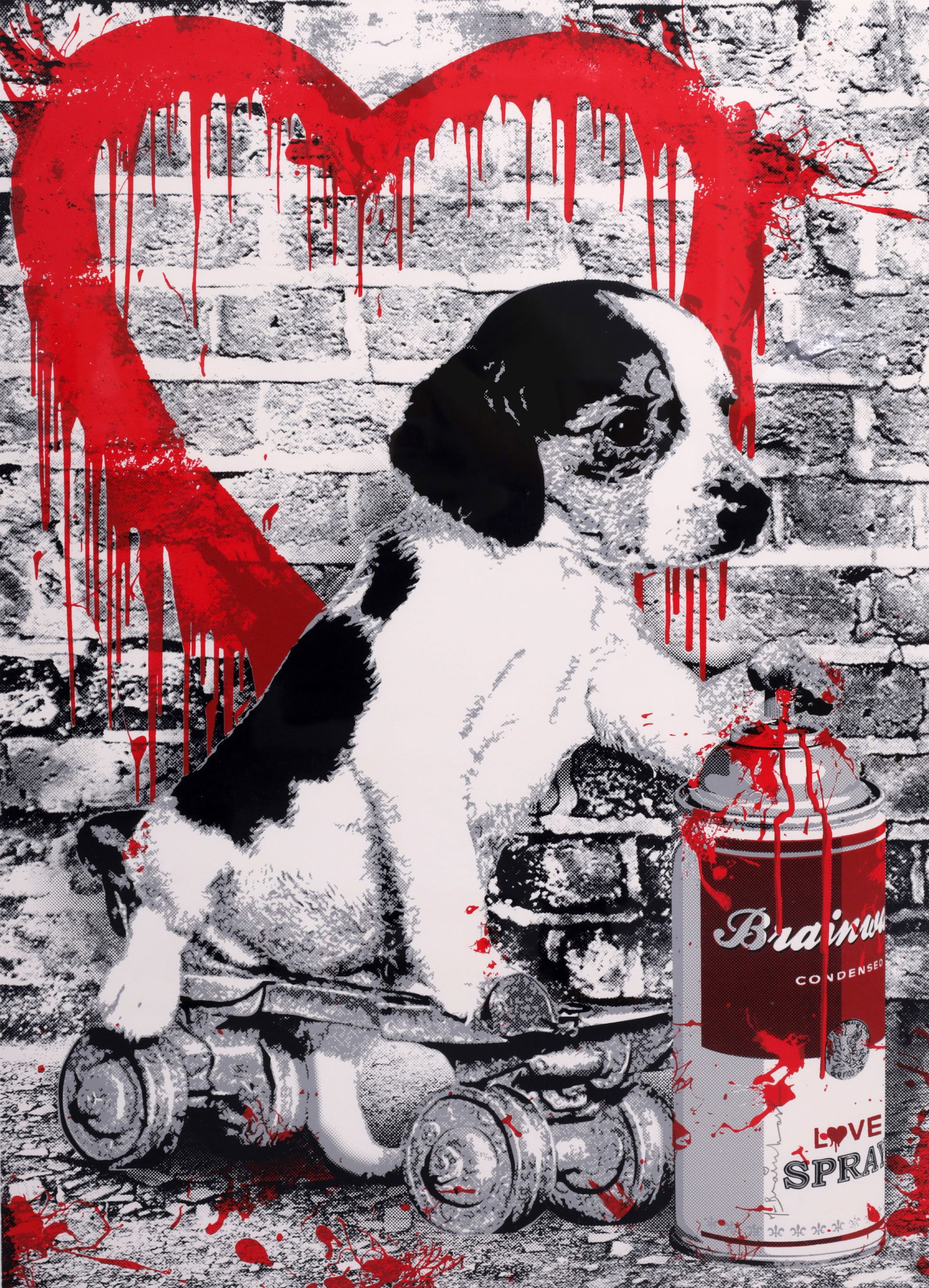 Mr. Brainwash I WOOF YOU Screenprint: Artist/Designer/Manufacturer: Mr Brainwash aka Thierry Guetta (French/American, b. 1966)Marking(s); notes: sign