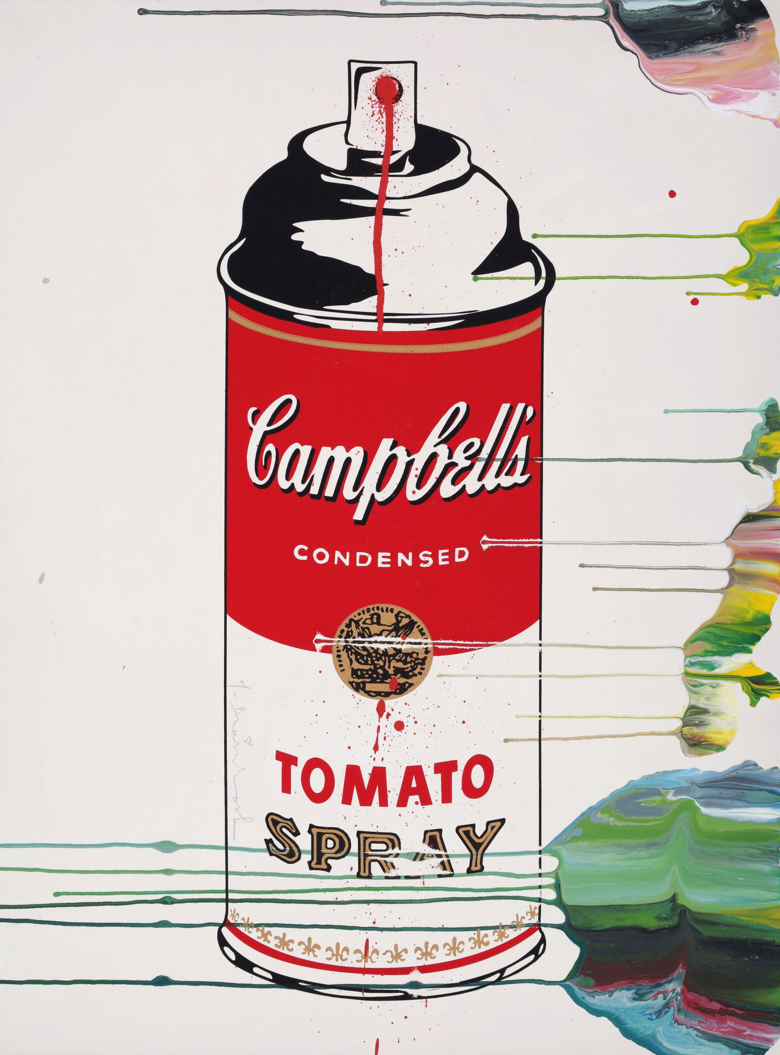 Mr. Brainwash TOMATO SPRAY Mixed Media Screenprint (1 of 5)