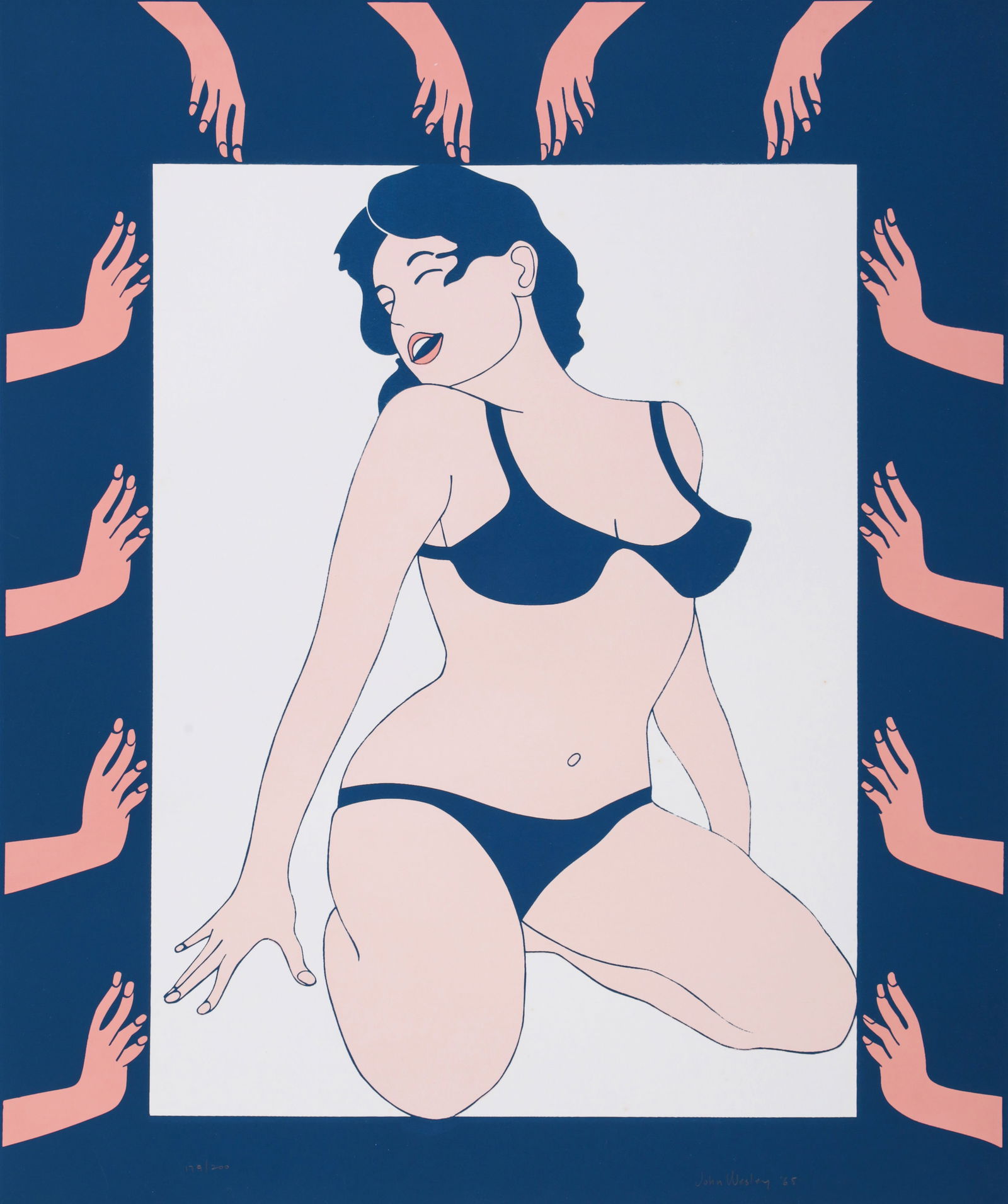 John Wesley MAIDEN Screenprint: Artist/Designer/Manufacturer: John Wesley (American, 1928-2022)Marking(s); notes: signed, marking(s); ed. 179/200; 1965Materials: screenprint on paperDimensions (H,