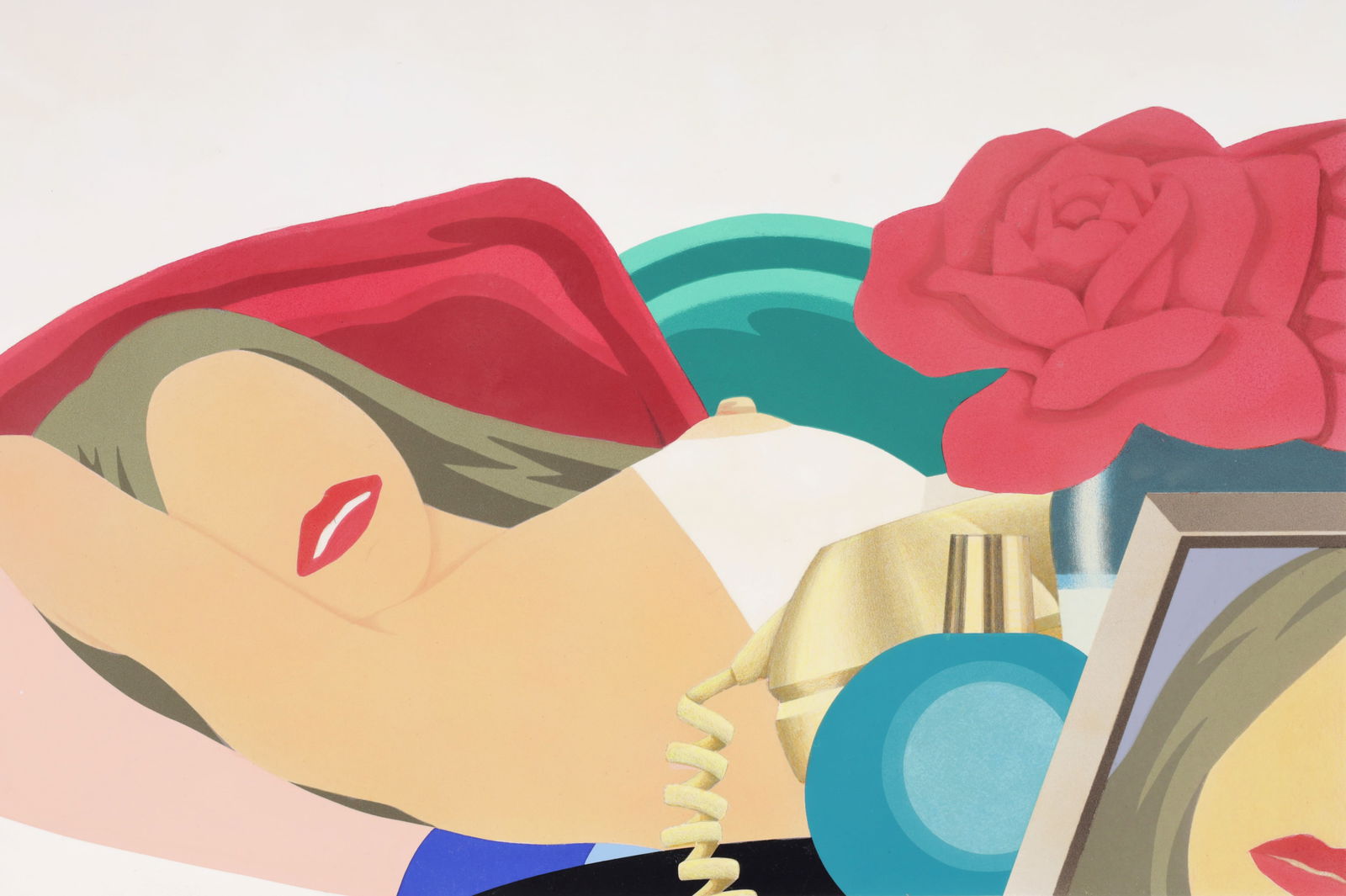 Tom Wesselmann NUDE WITH ROSE Lithograph / Screenprint: Artist/Designer/Manufacturer: Tom Wesselmann (American, 1931-2004)Marking(s); notes: signed, blind stamps; ed. 20/75; 1976Materials: lithograph and screenprint on R