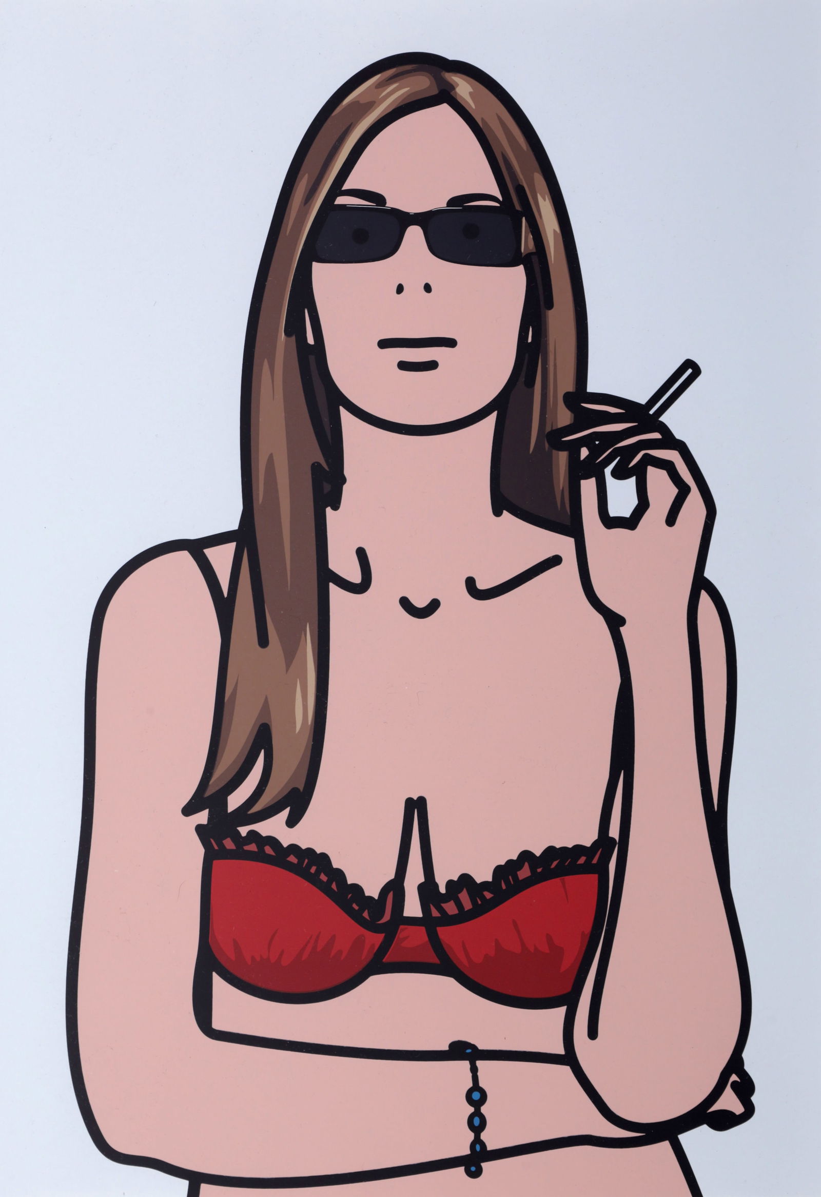 Julian Opie RUTH SMOKING 4 Lambda Print: Artist/Designer/Manufacturer: Julian Opie (British, b. 1958)Marking(s); notes: no marking(s) apparent; ed. 221/250 aside from the edition of 50 APs; 2006Materials: Lambd