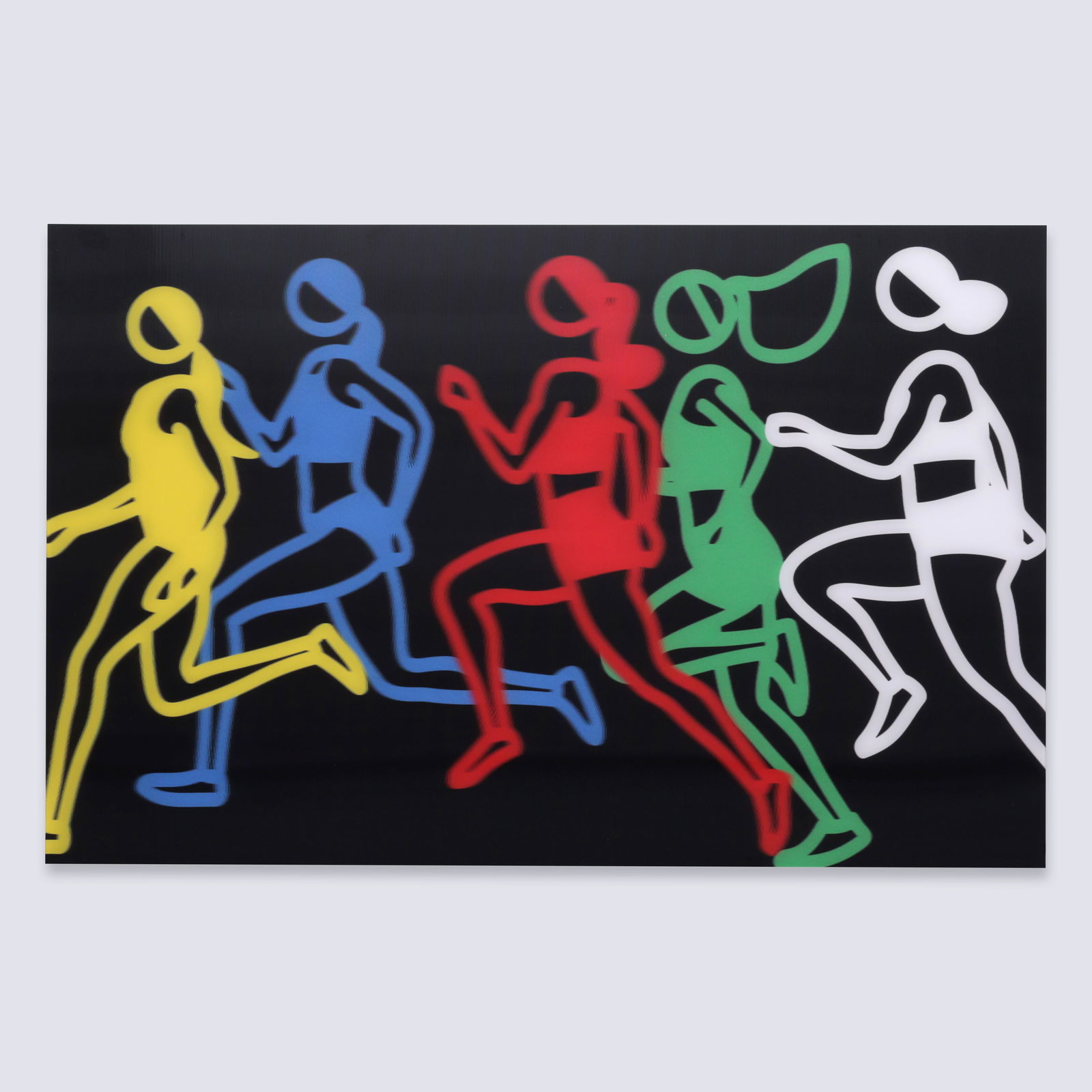 Julian Opie SPRINTERS: WOMEN SPRINTERS 3 Lenticular Panel, 47.5"W (1 of 6)