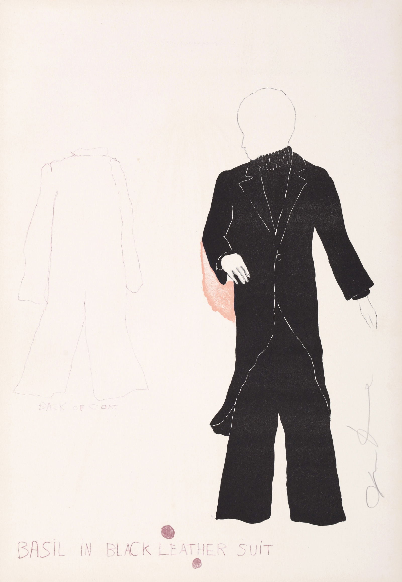 Jim Dine BASIL IN BLACK LEATHER SUIT Lithograph (1 of 5)