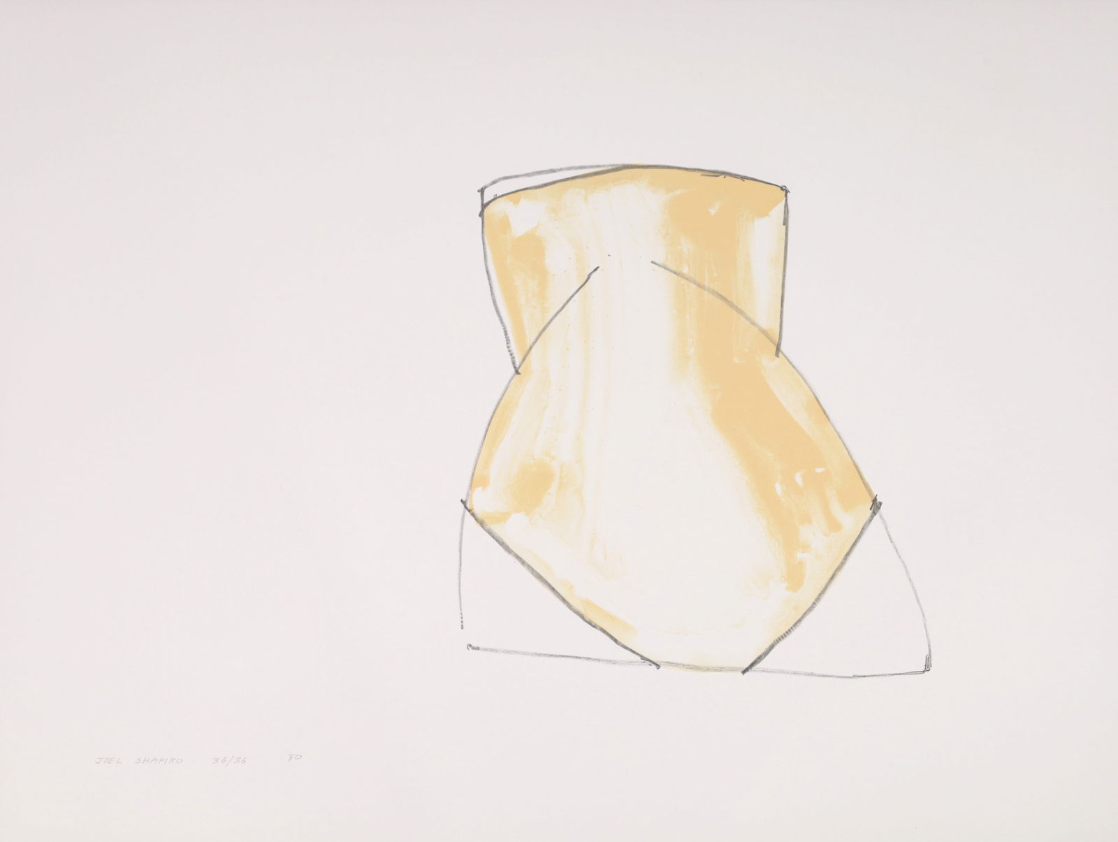 Joel Shapiro UNTITLED (NAPLES YELLOW) Lithograph (1 of 5)