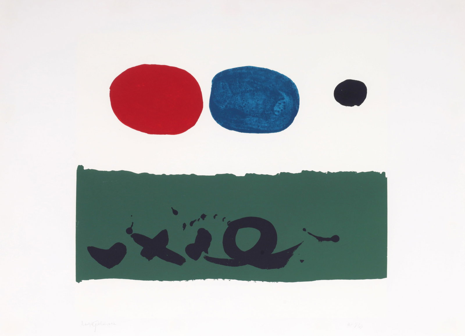 Adolph Gottlieb GREEN FOREGROUND Screenprint (1 of 10)