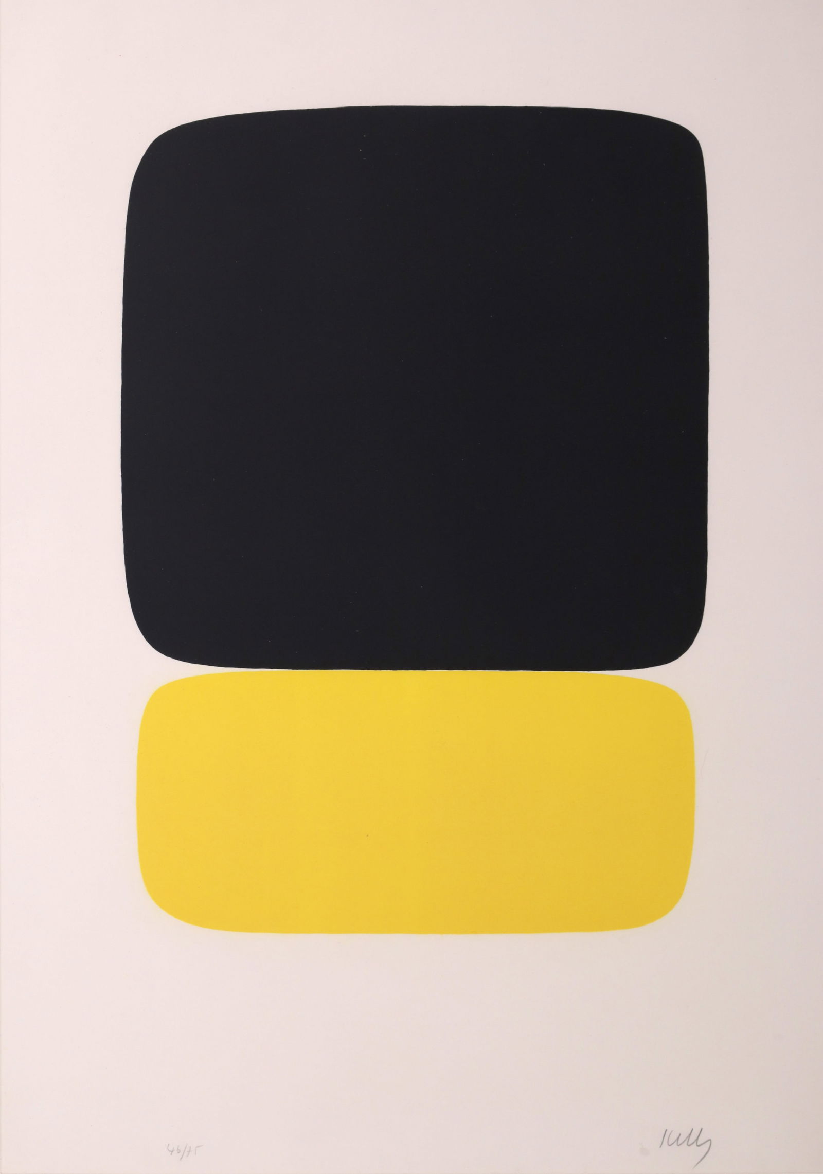 Ellsworth Kelly BLACK OVER YELLOW Lithograph (1 of 9)