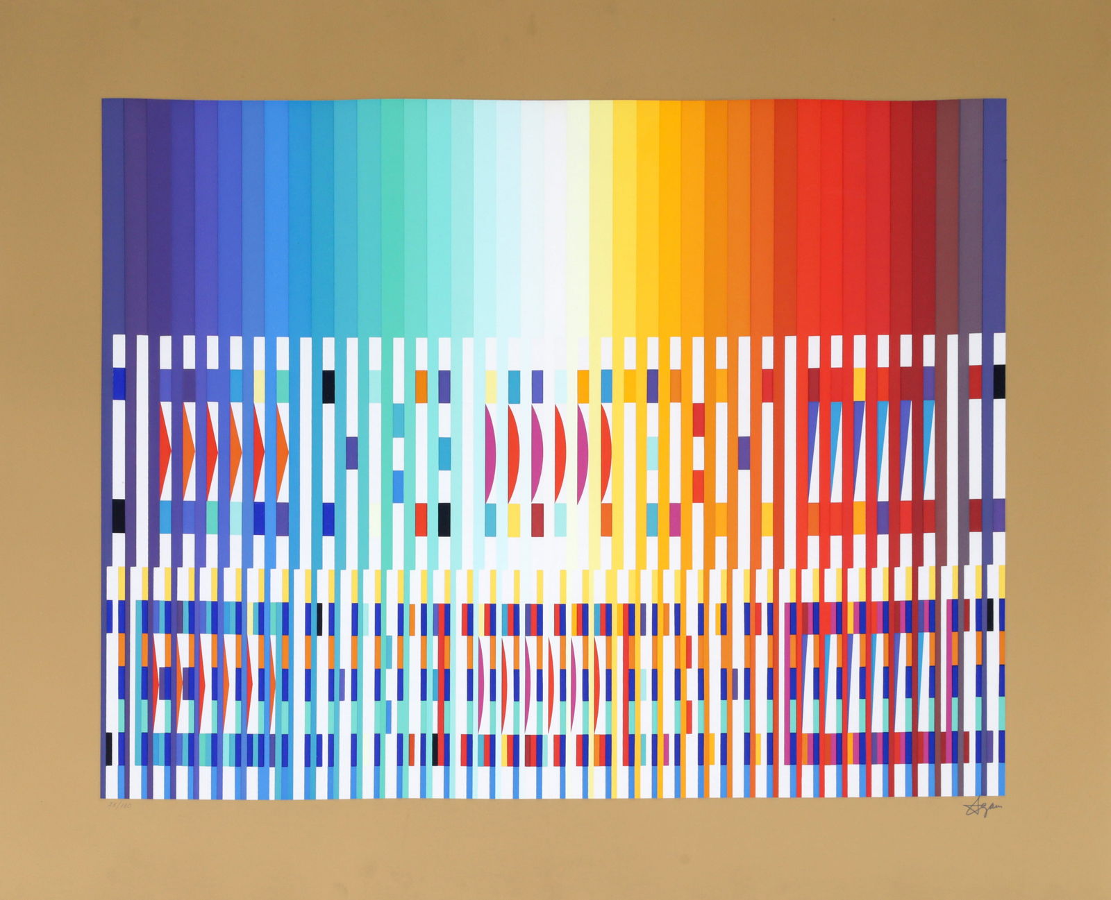 Yaacov Agam DOUBLE RAINBOW Screenprint (1 of 6)