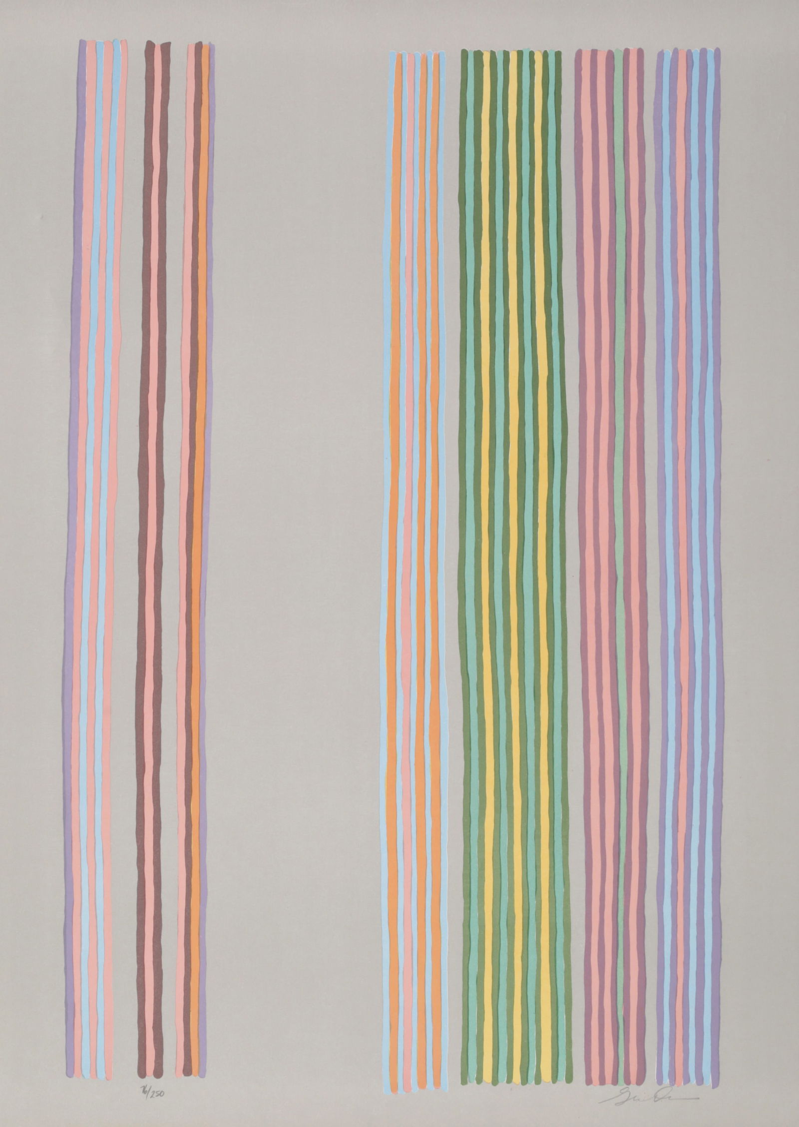 Gene Davis ROYAL CURTAIN Screenprint (1 of 7)