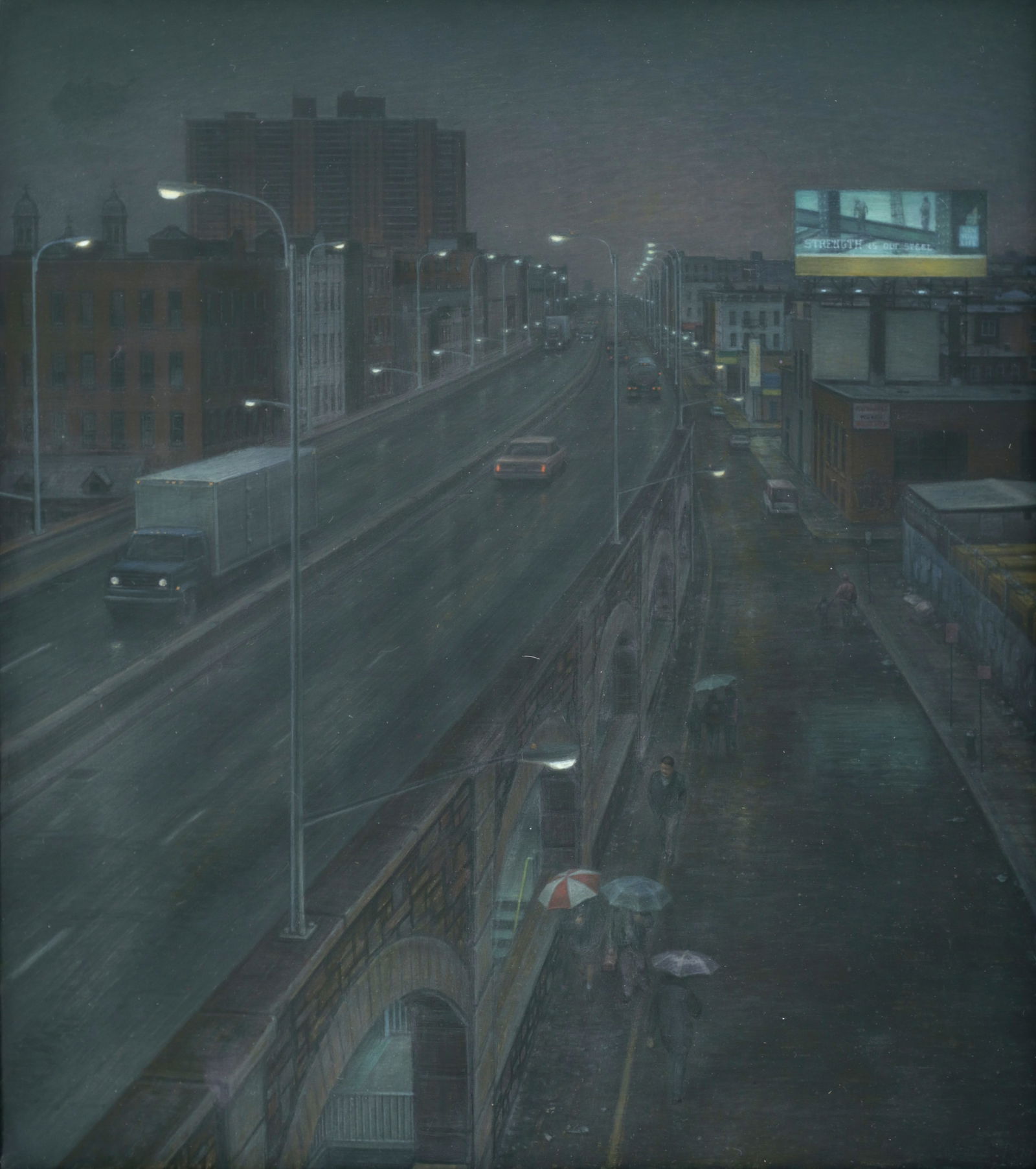 Doug Safranek SIGN OF LIFE Painting: Artist/Designer/Manufacturer: Doug Safranek (American, b. 1956)Marking(s); notes: signed, marking(s); 1999Materials: egg tempera on panelDimensions (H, W, D): 8