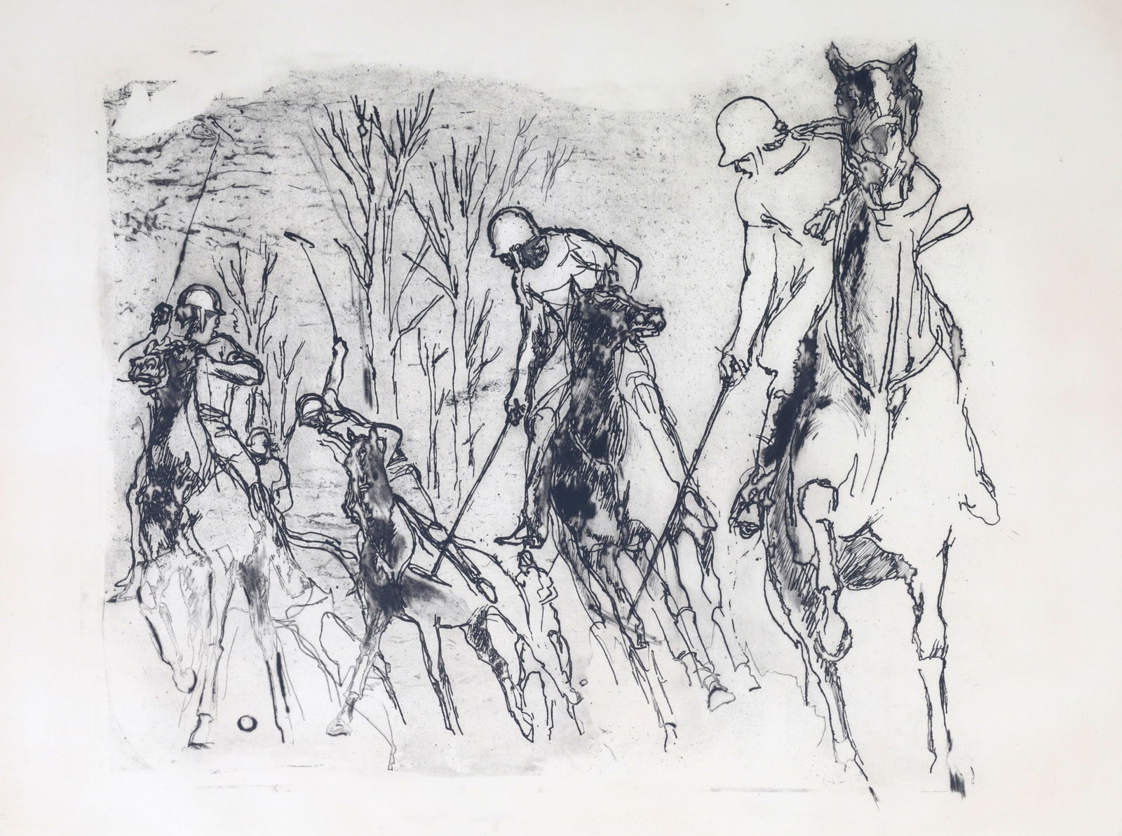 Leroy Neiman MALLETMEN Etching (1 of 6)