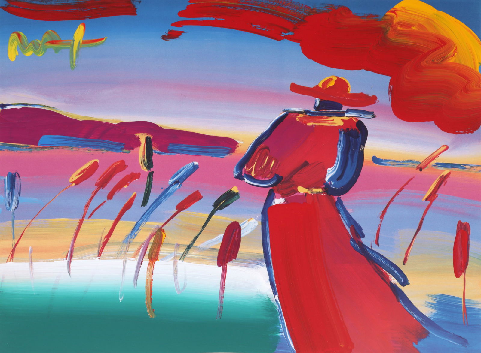 Peter Max WALKING IN REEDS Mixed Media (1 of 5)