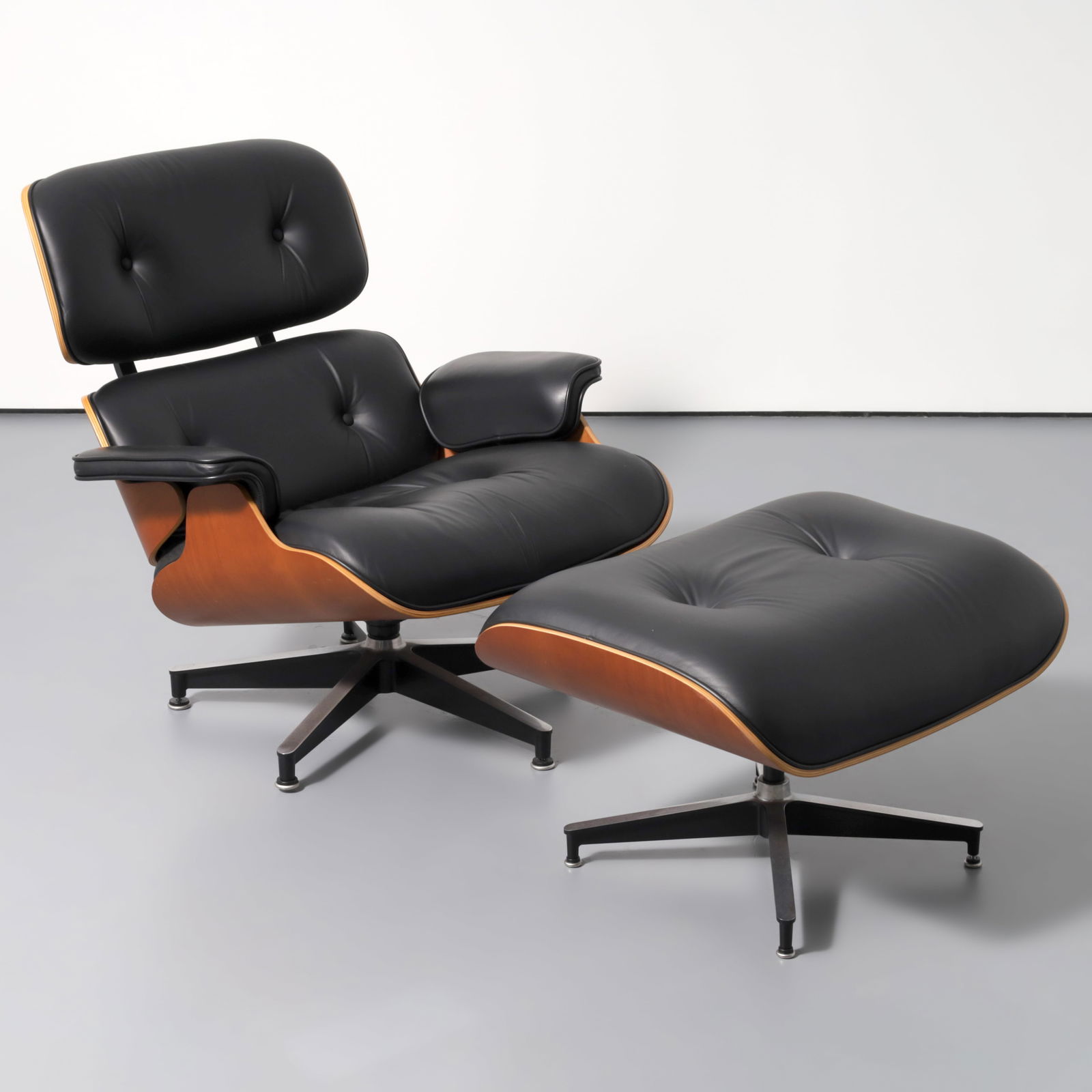 Charles & Ray Eames Leather Lounge Chair & Ottoman (1 of 17)