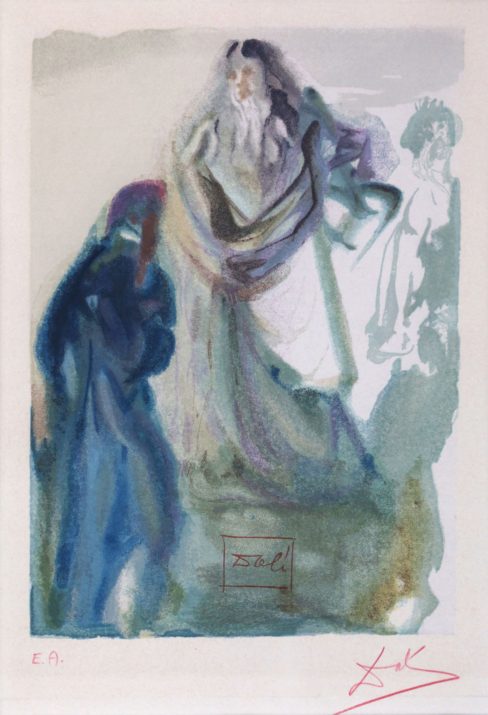 Salvador Dali THE MOVEMENT TOWARDS GOD Woodblock Print (1 of 8)