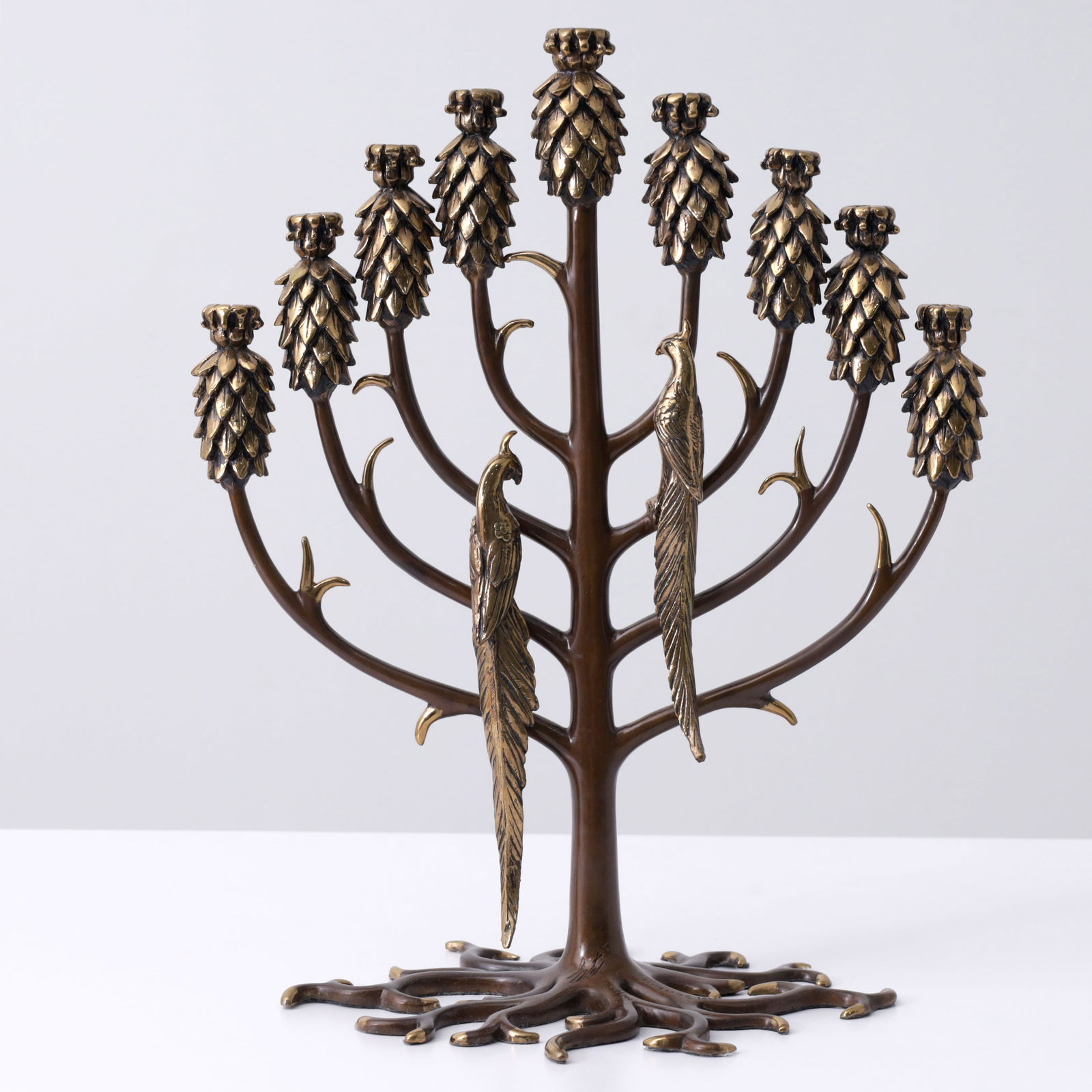 Erte TREE OF LIFE Bronze Menorah, 15.25"H (1 of 12)