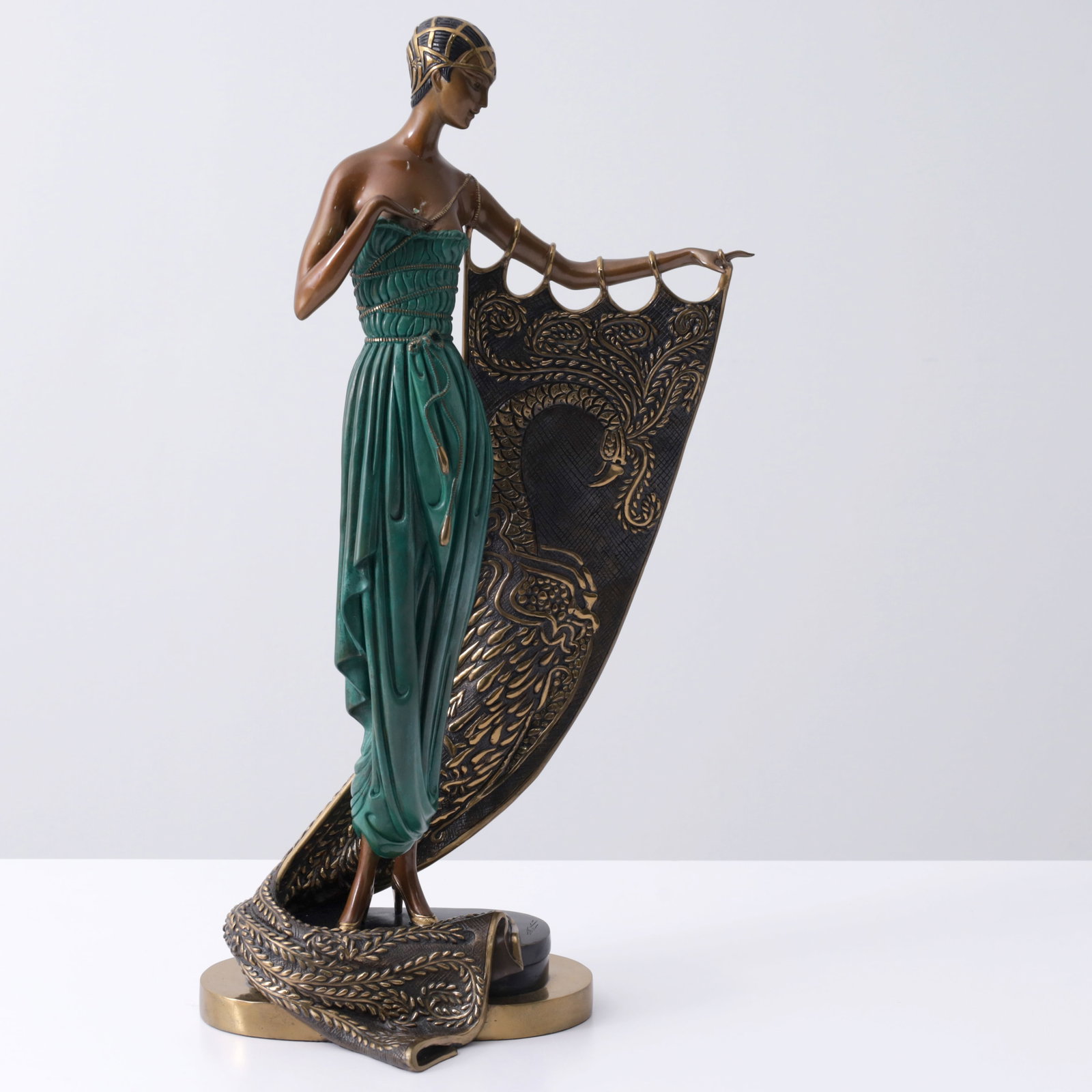 Erte EMERALD NIGHT Bronze Sculpture, 21.75"H (1 of 12)