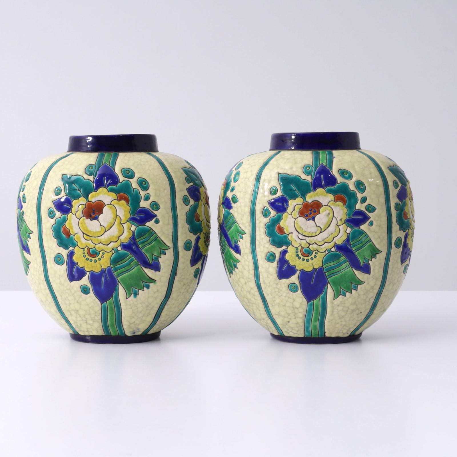 Pair of Boch Freres Vases (1 of 6)