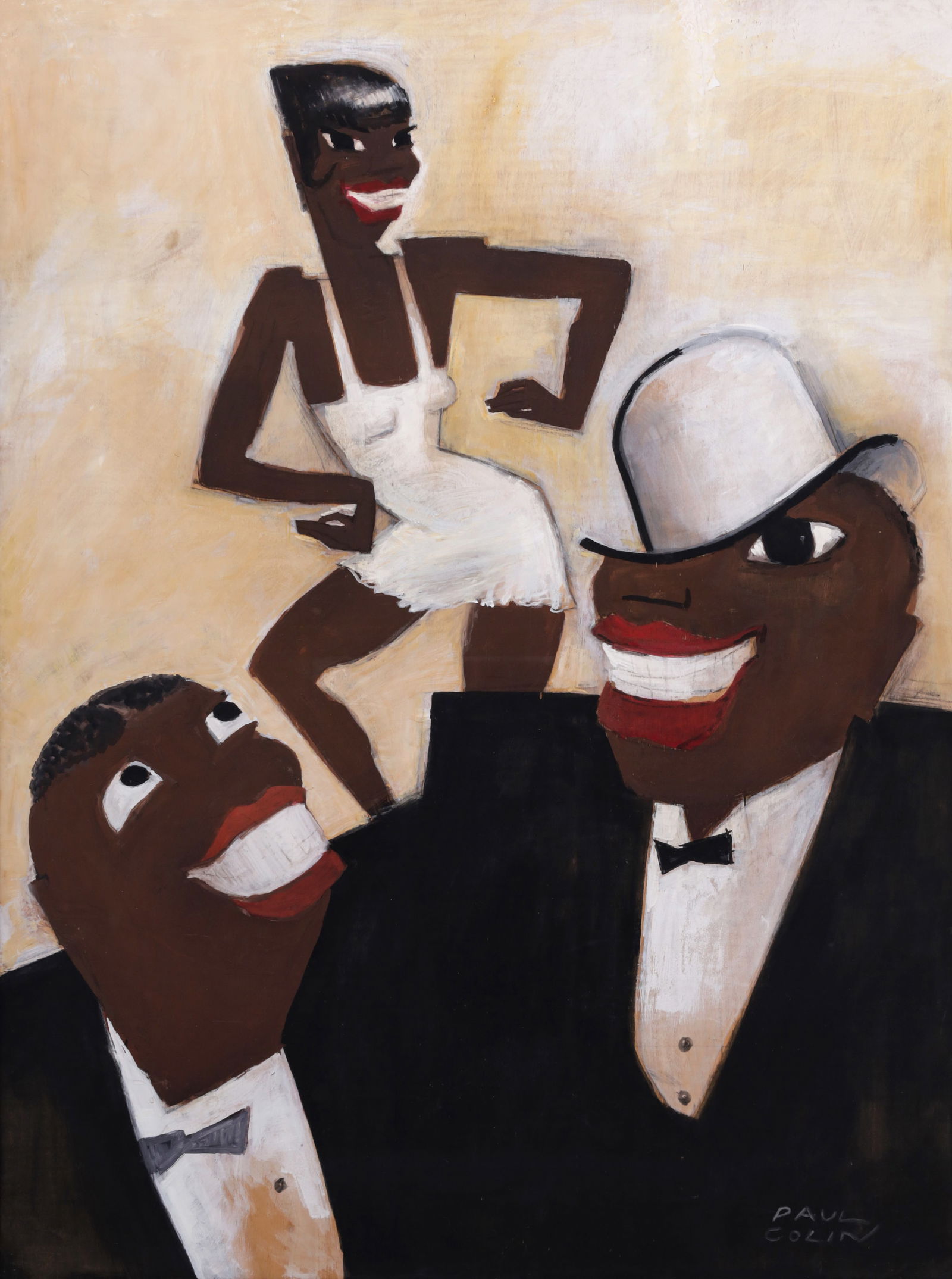 Paul Colin UNTITLED (Josephine Baker) Painting, 61.25"H (1 of 10)