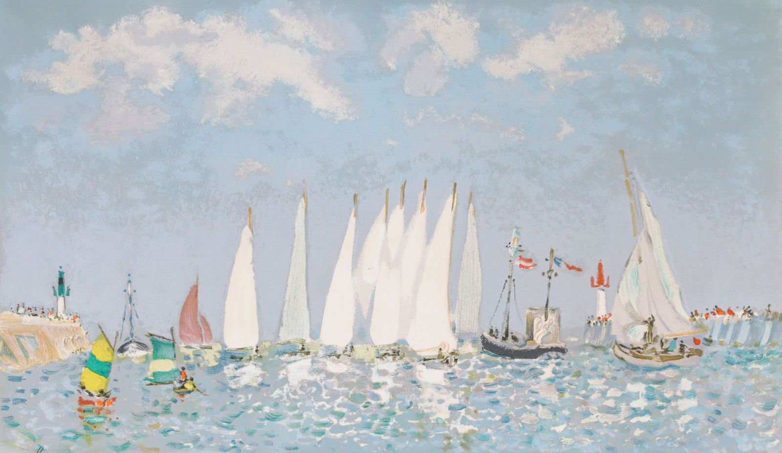 Andre Hambourg BOATS AT SHORE Lithograph (1 of 5)