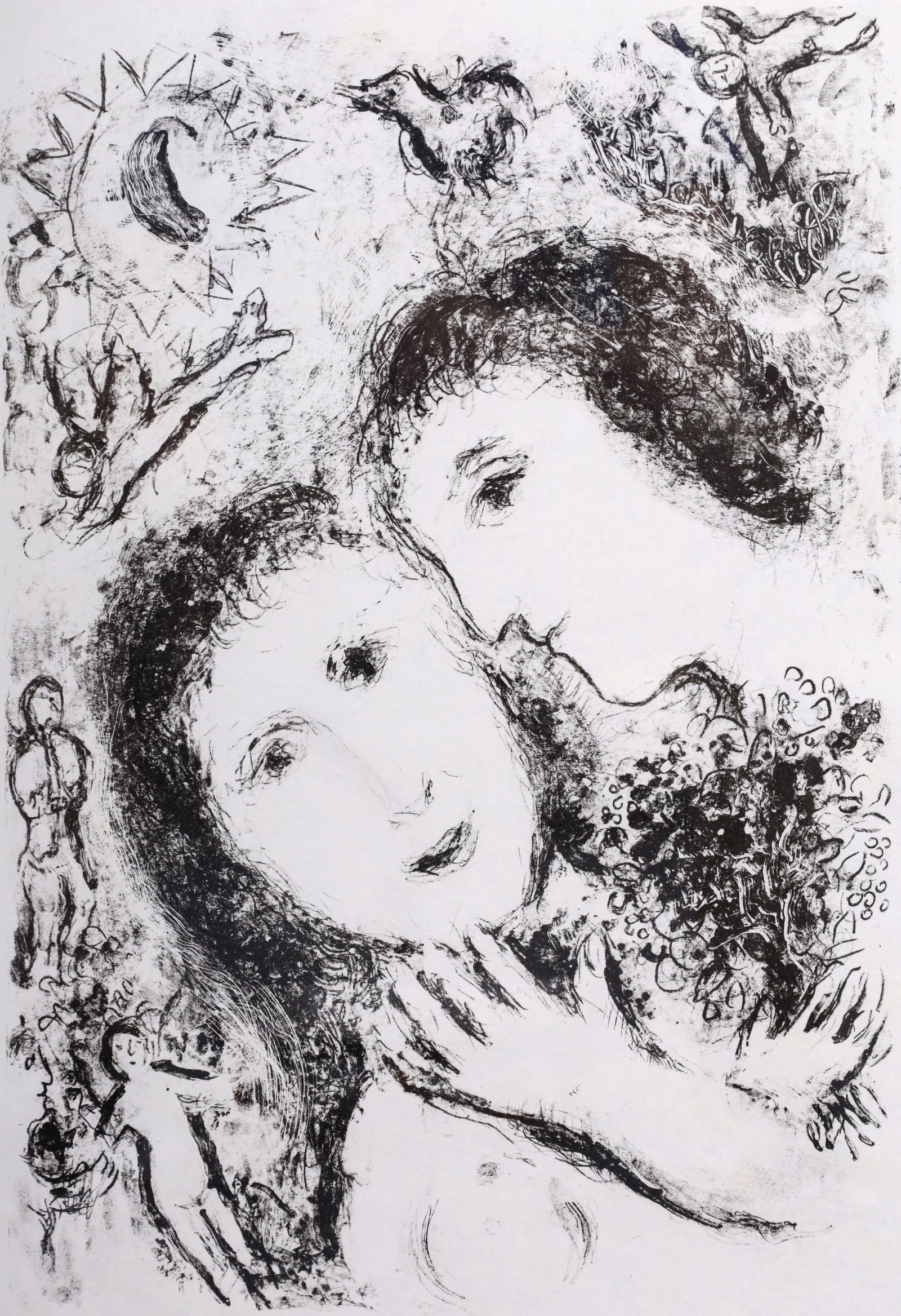 Marc Chagall LE COUPLE AUX ANGES Lithograph (1 of 7)