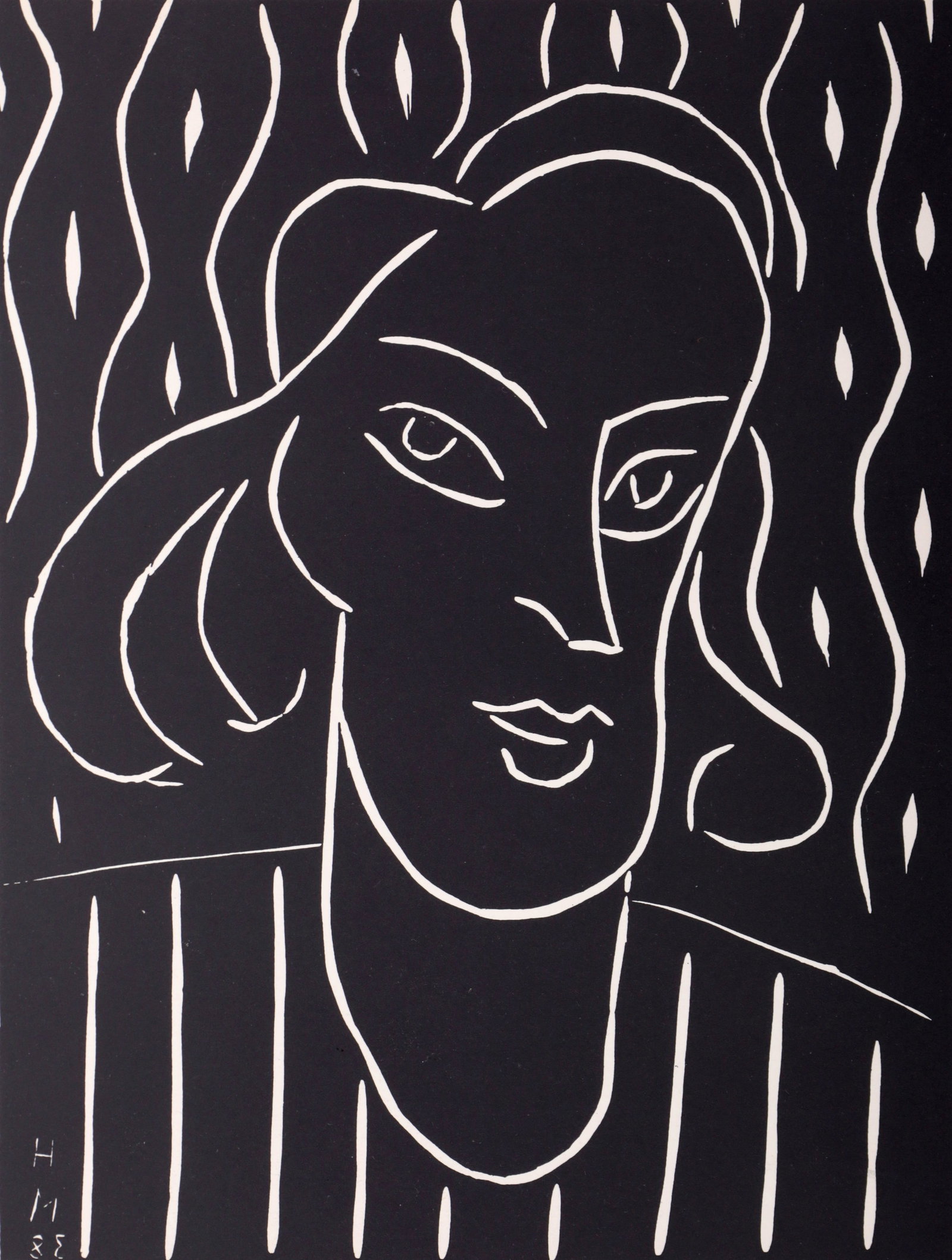 Henri Matisse (After) TEENY Offset Lithograph: Artist/Designer/Manufacturer: Henri Matisse (French, 1869-1954), after Marking(s); notes: signed in plate, marking(s); from an unknown edition size in addition to an edition of 1500 Mat