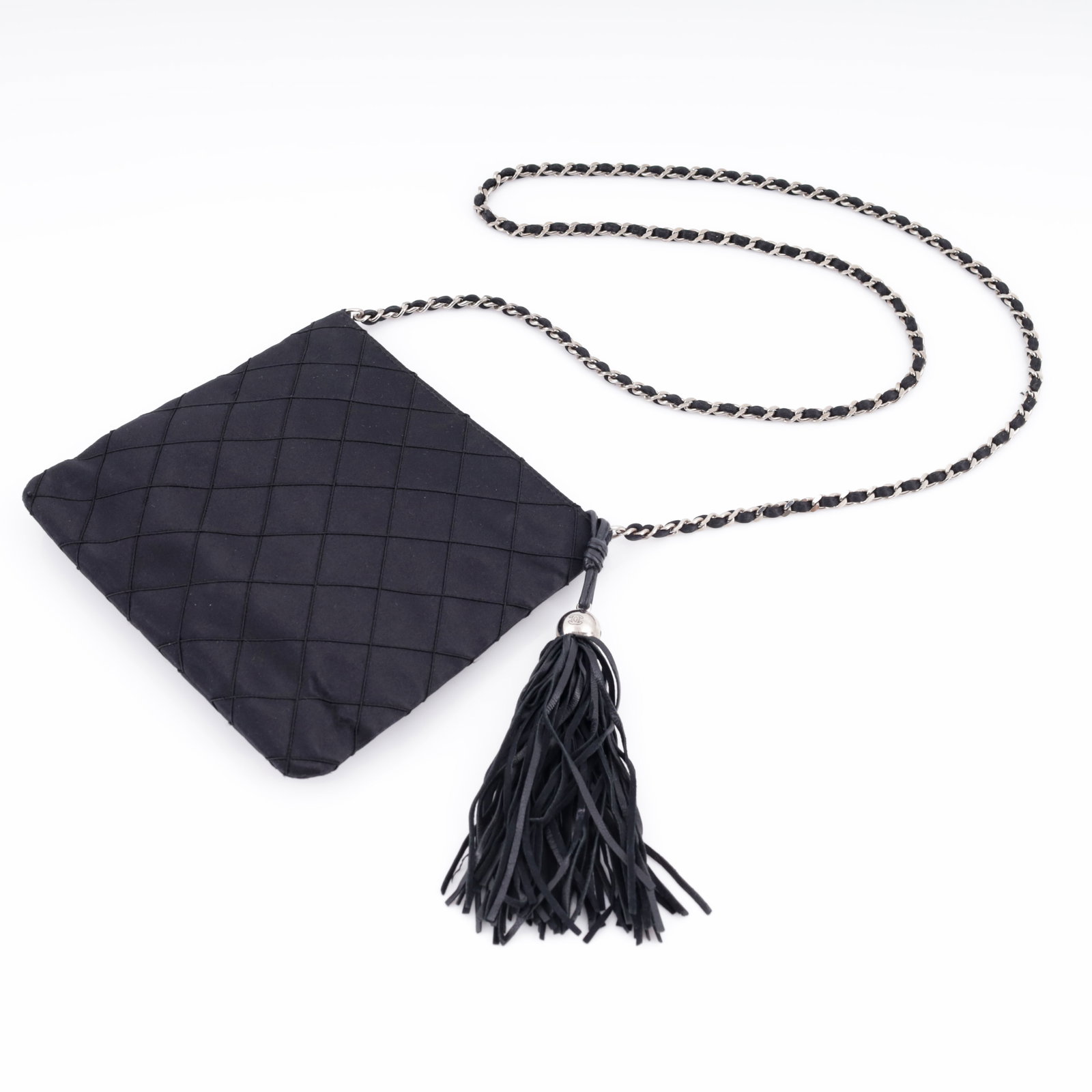 Chanel Satin Evening Bag with Tassel (1 of 9)