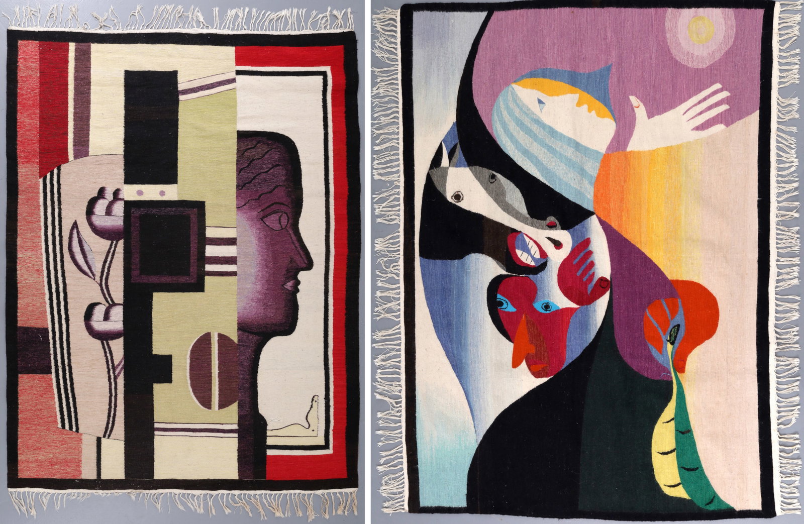 2 Large Modernist Figural Tapestries (1 of 20)