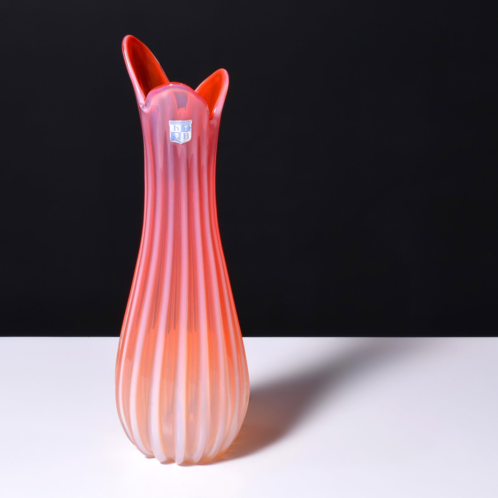Fratelli Toso OPALINO Vase, 16"H, Murano (1 of 9)